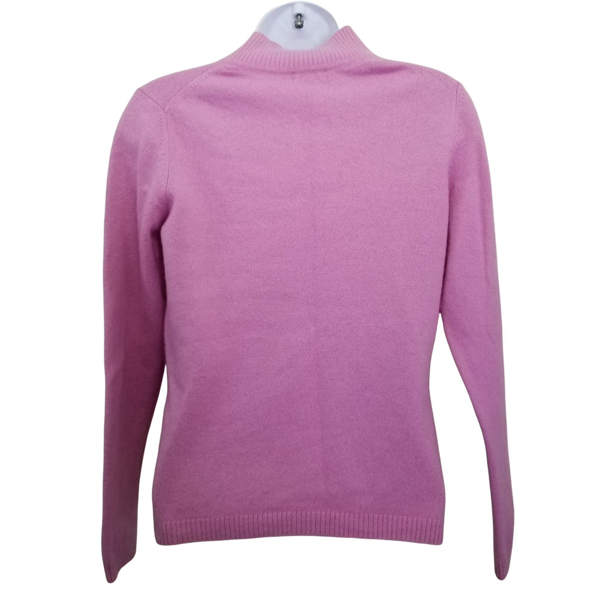 Other Investments M Pullover Pink Sweater Fine Cashmere Knit V Nec Size M / US 6-8 / IT 42-44 - 2 Thumbnail