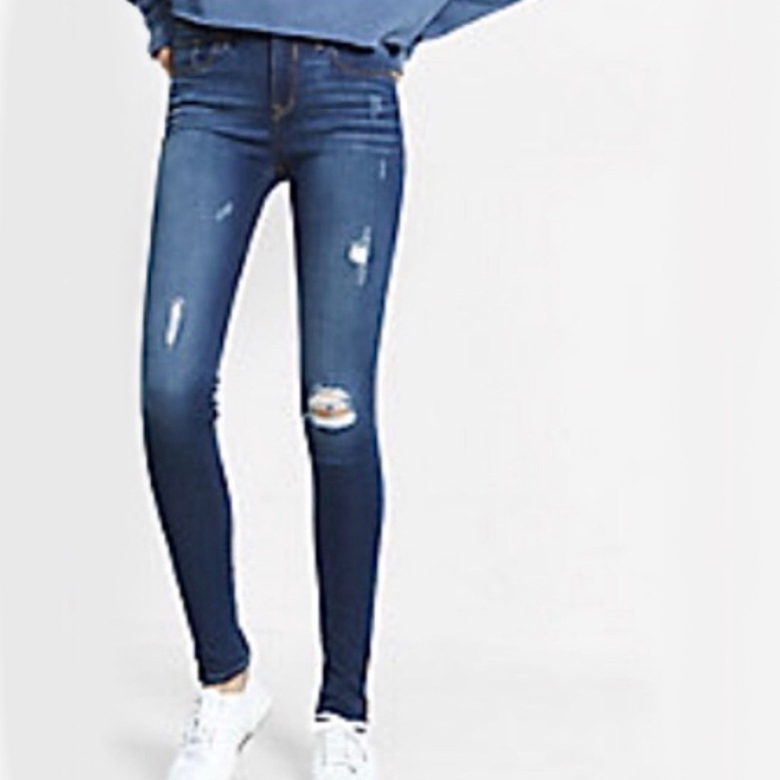 Express Express Supersoft Ankle Legging Mid Rise Skinny Jeans 0 Size 25" / US 0 / IT 36 - 1 Thumbnail