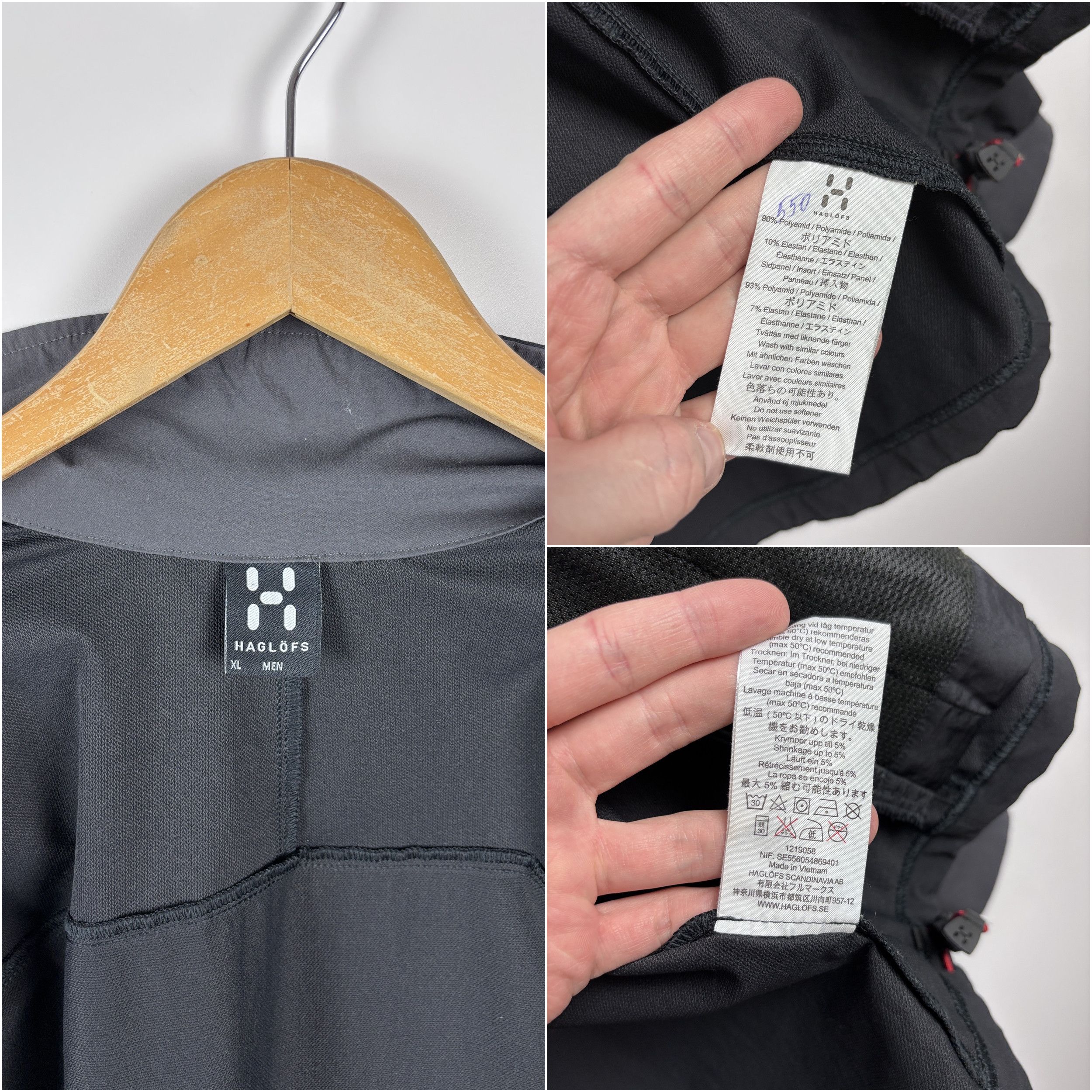 Haglofs × Vintage Haglofs Outdoor Hiking Trekking Jacket Black Gray Size XL Size US XL / EU 56 / 4 - 8 Thumbnail
