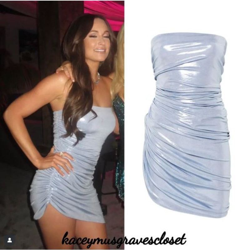 Norma Kamali Norma Kamali | Strapless Diana Pickleball Dress Blue S Size S / US 4 / IT 40 - 16 Thumbnail