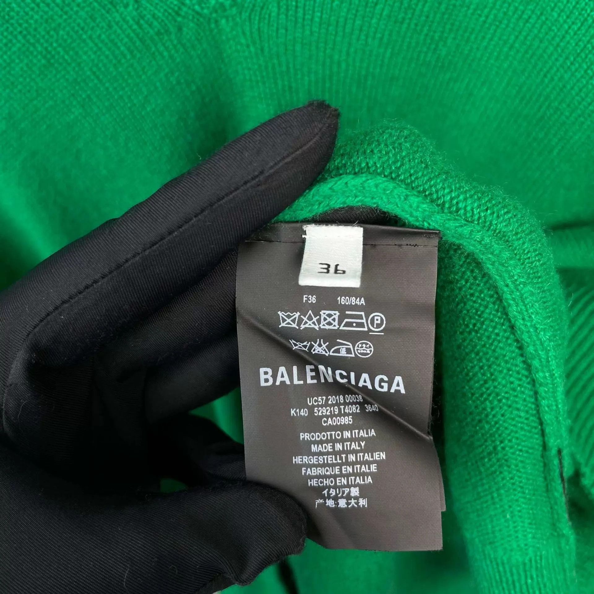 Balenciaga Balenciaga Women's Green Sweater Size 36 Size XS / US 0-2 / IT 36-38 - 4 Thumbnail