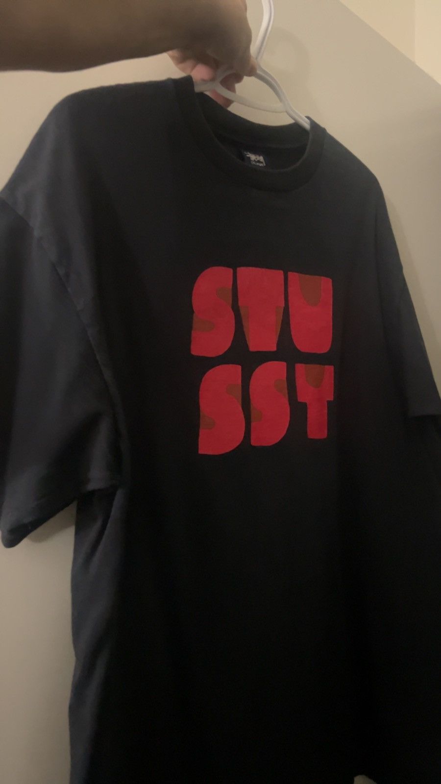 Stussy × Vintage Vintage Stussy Graphic Big Bubble Logo Shirt Size US XL / EU 56 / 4 - 1 Thumbnail