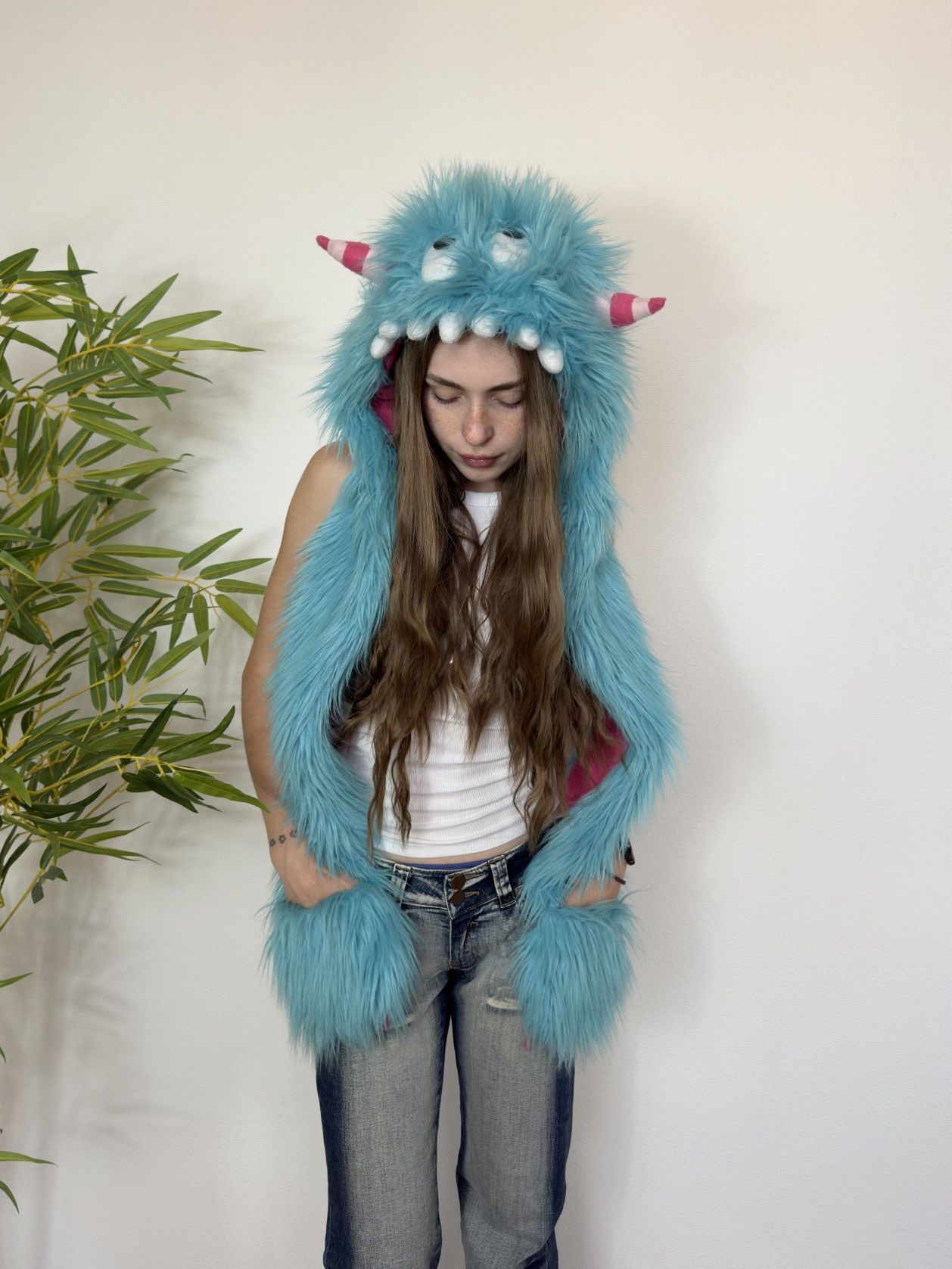 Vintage VINTAGE MONSTER FLUFFY FUR MOHAIR TEDDY AVIATOR HAT / SCARF Size ONE SIZE - 3 Thumbnail