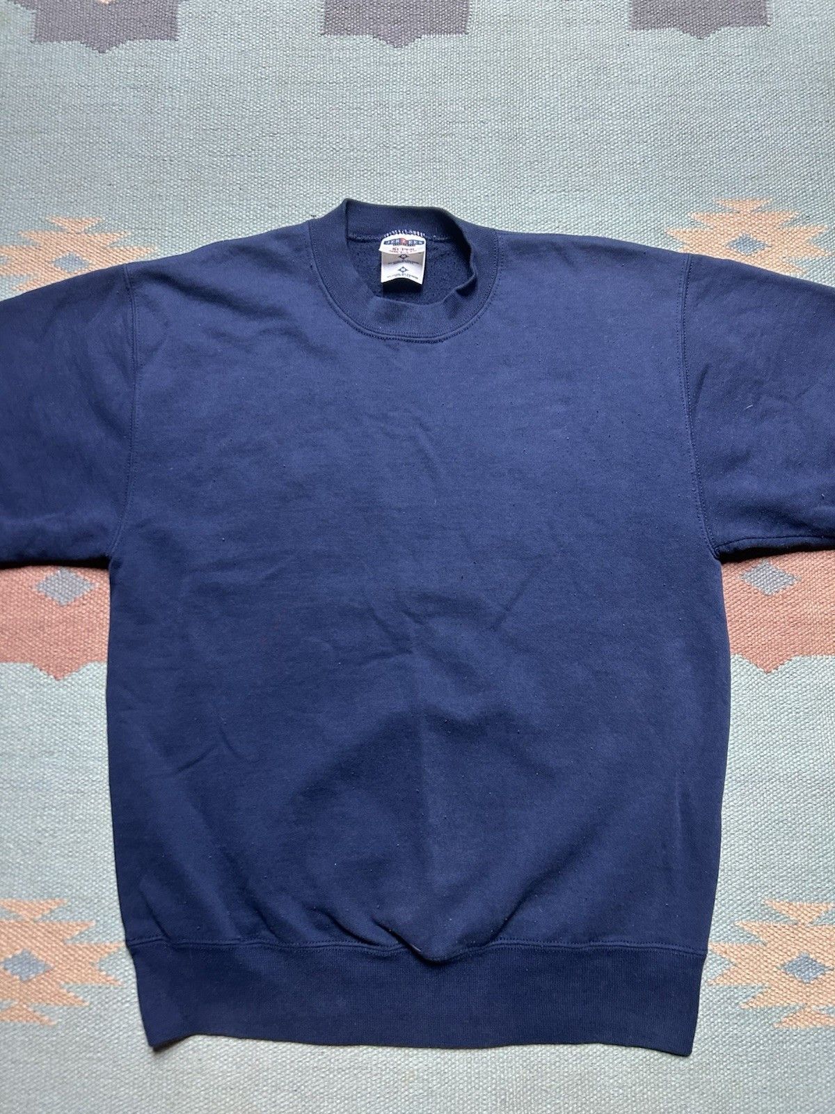 Vintage Vtg crewnec sweatshirt blank navy blue Jerzees super sweat m Size US M / EU 48-50 / 2 - 3 Thumbnail