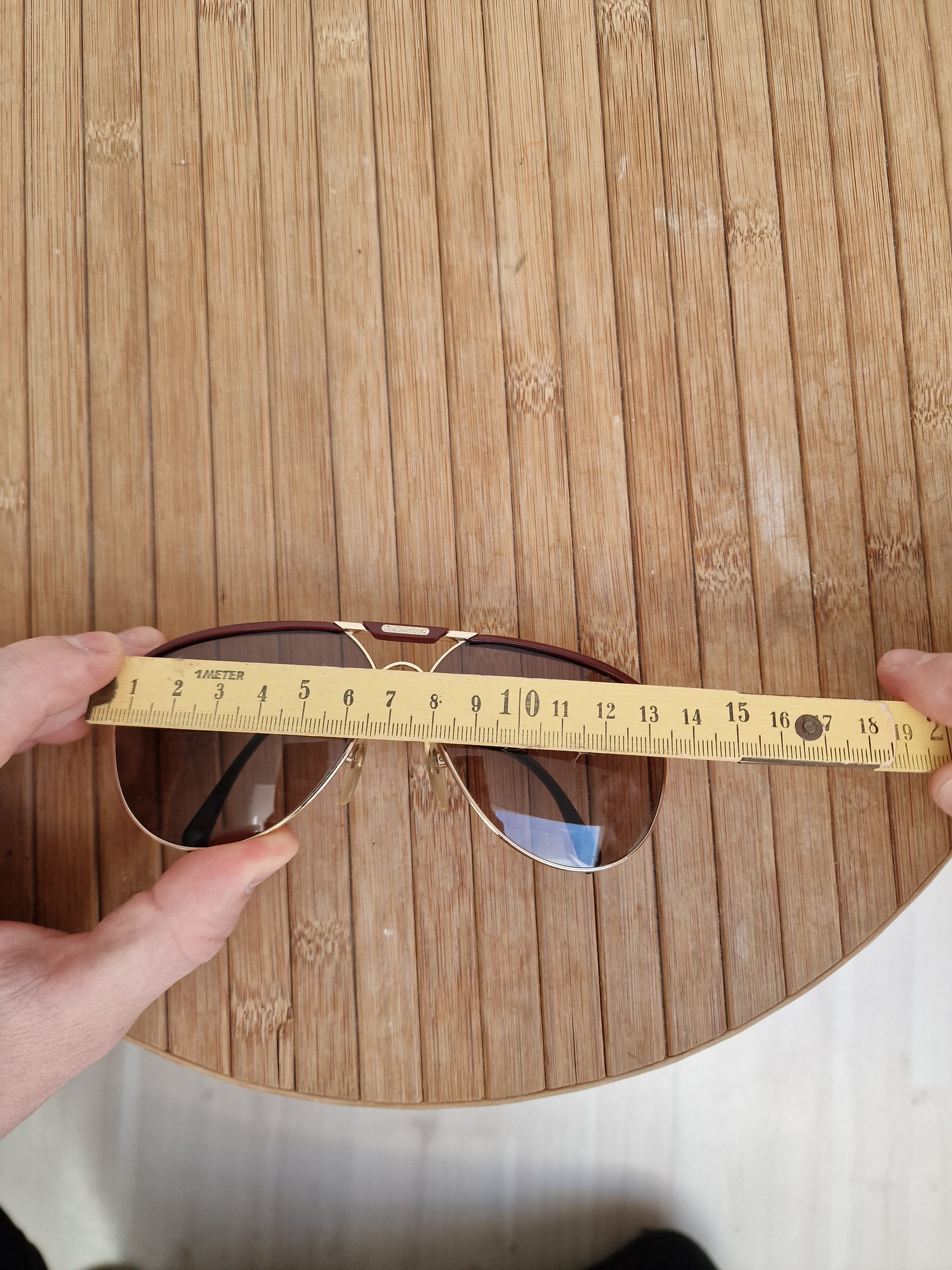 Vintage RODENSTOCK AVIATOR Sunglasses REMO GOLD \ BROWN Lensess USED Size ONE SIZE - 18 Thumbnail