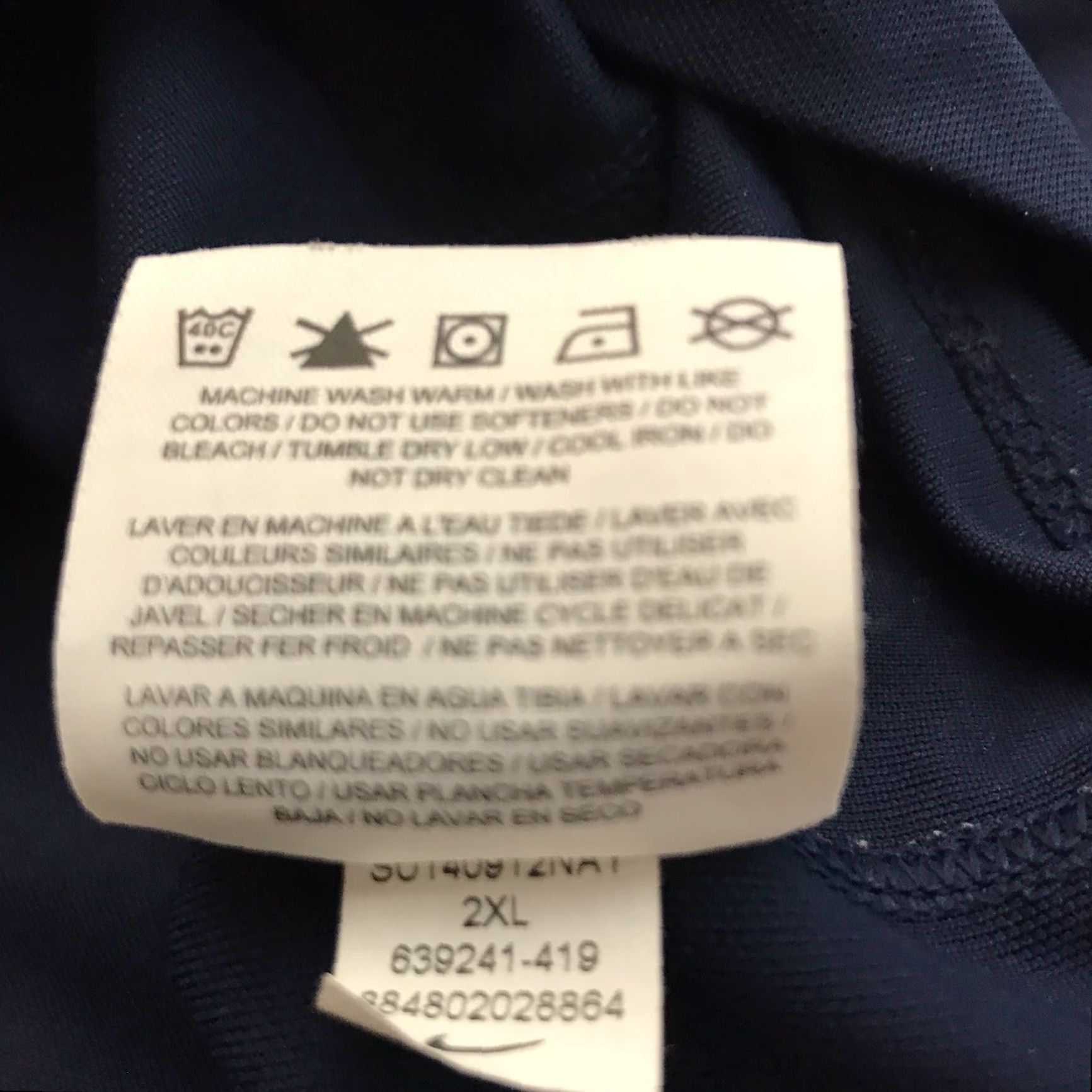 Nike Nike Golf Dri Fit Navy 1/4 Button Polo Shirt Mens Size XXL Size US XXL / EU 58 / 5 - 7 Thumbnail