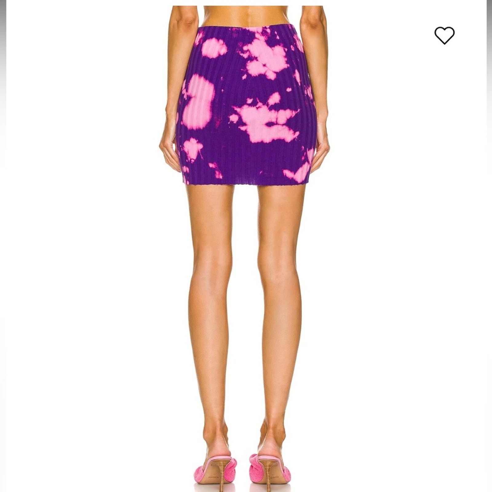 COTTONCITIZEN 167 NWT Cotton Citizen $155 Purple Tie-Dye Mini Skirt Size L Size 32" / US 10 / IT 46 - 3 Thumbnail