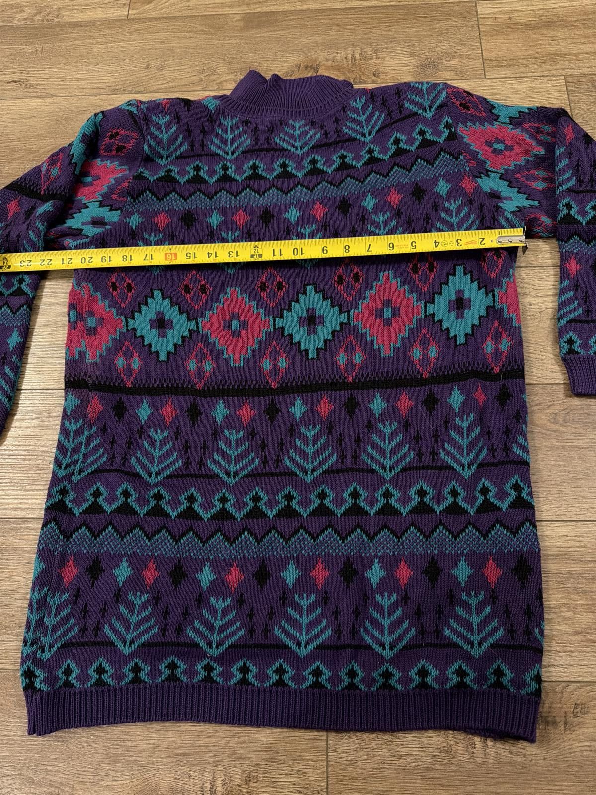 Other Vintage 90s Alfred Dunner Acrylic Knit Polo Sweater AOP Size S / US 4 / IT 40 - 6 Thumbnail