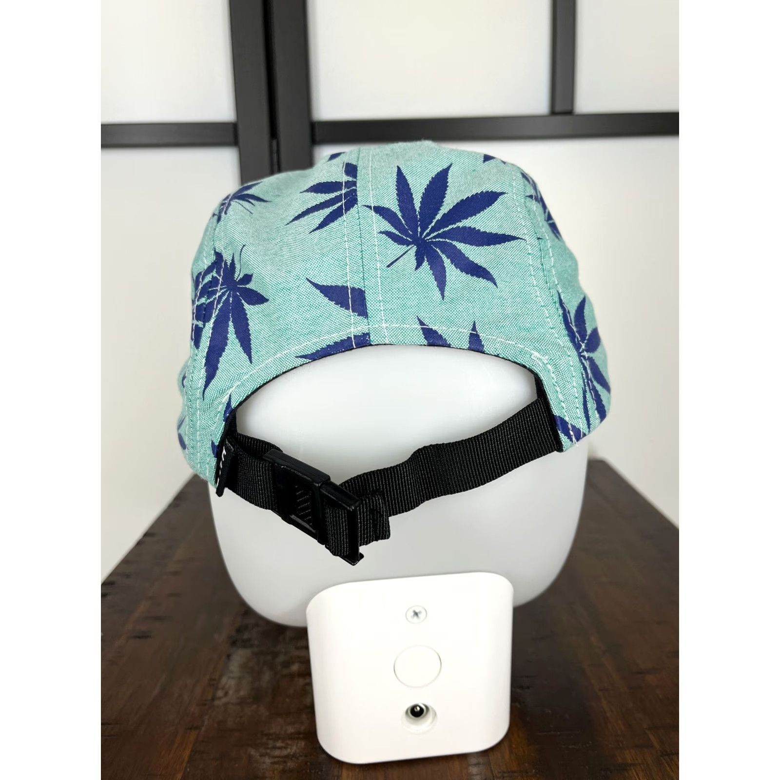 Huf HUF Hat Cap Strap Back Adult One Size Blue Marijuana Leaf Print Skate Cotton - 5 Panel - Men - Twill - Solid Pattern - Beach 90s Size ONE SIZE - 6 Thumbnail