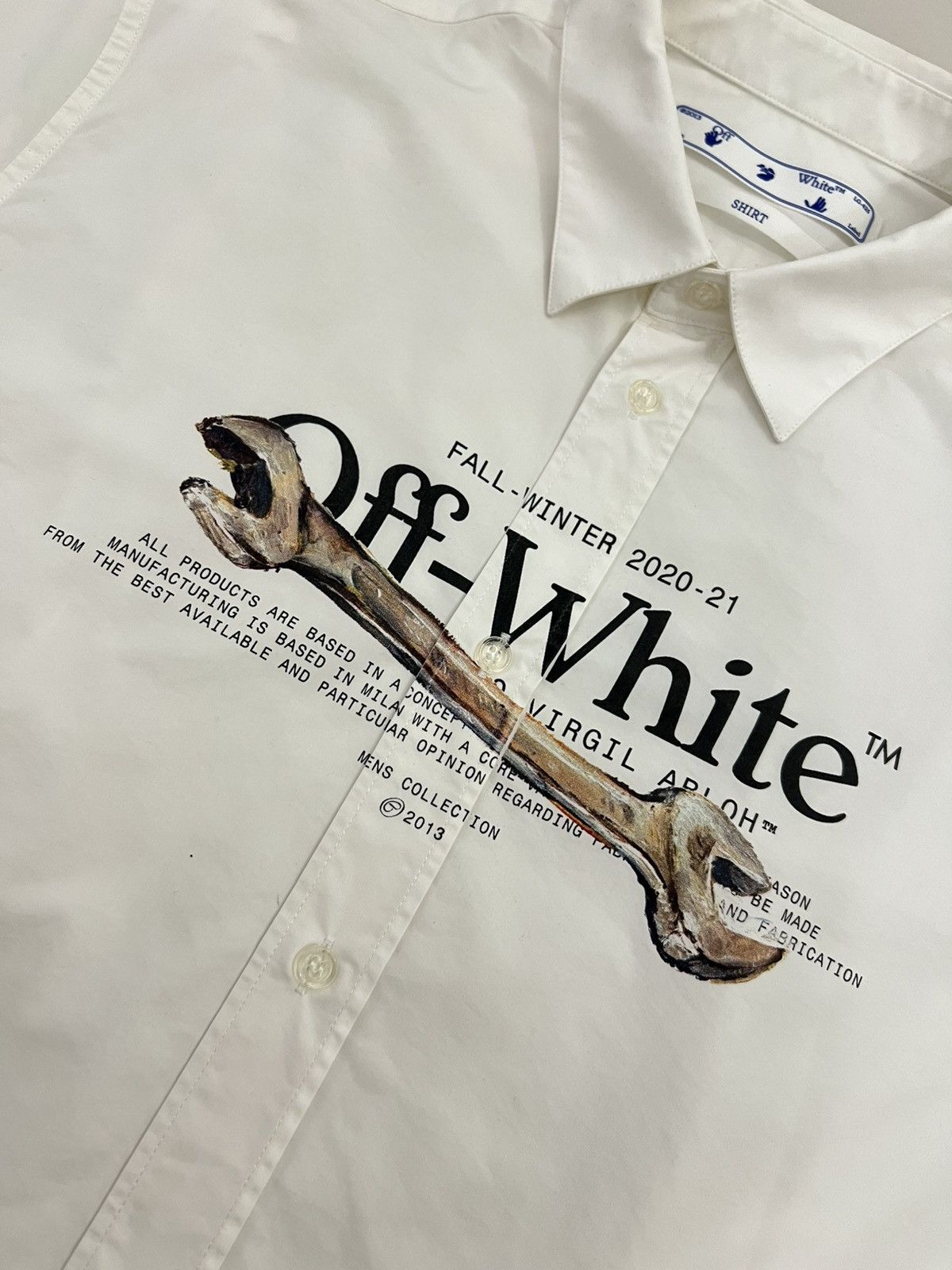 Off-White Off White Pascal Tool Shirt White Size US XL / EU 56 / 4 - 3 Thumbnail