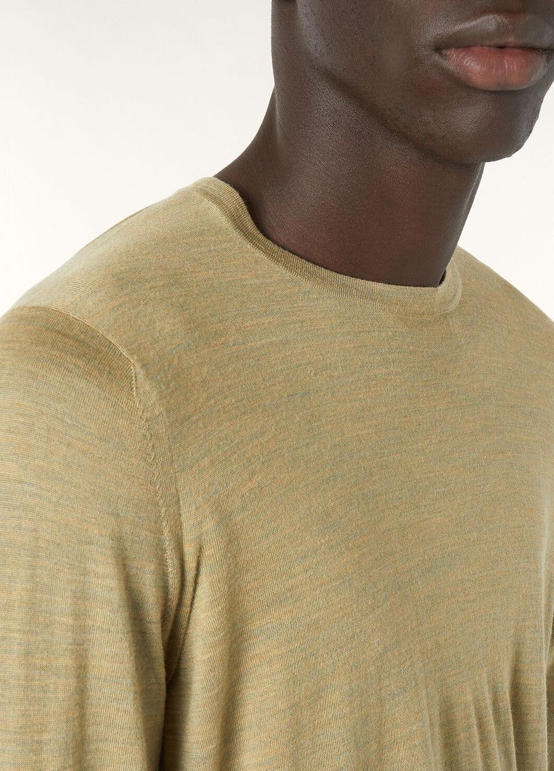 Loro Piana o1w1db10226 FAI1916 Crewneck T-Shirt in Beige Size US L / EU 52-54 / 3 - 3 Thumbnail
