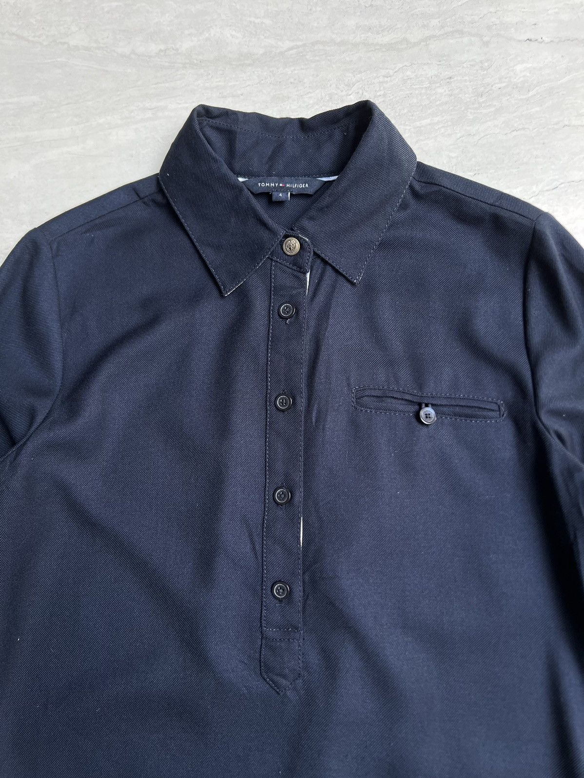 Tommy Hilfiger TOMMY HILFIGER Navy Shirt Size US XS / EU 42 / 0 - 3 Thumbnail