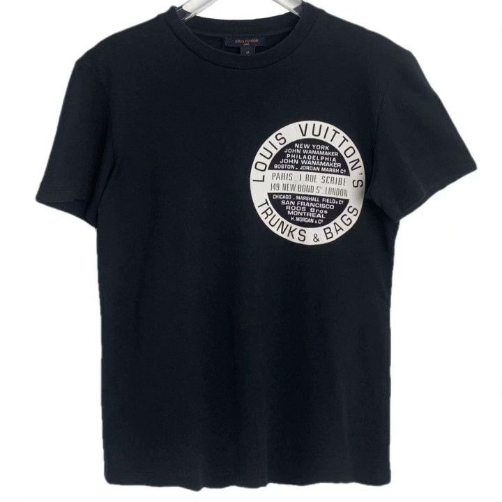 Louis Vuitton Louis Vuitton Black Logo Print Cotton T-Shirt Size US M / EU 48-50 / 2 - 1 Thumbnail