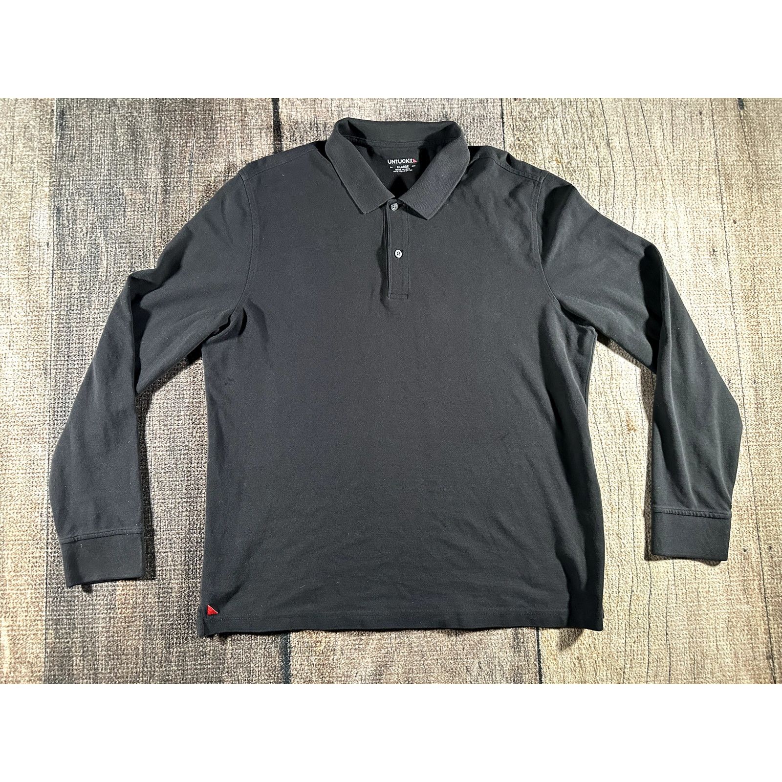 UNTUCKit UNTUCKit Avignon Black Polo Shirt Mens XL Long Sleeve Size US XL / EU 56 / 4 - 1 Thumbnail