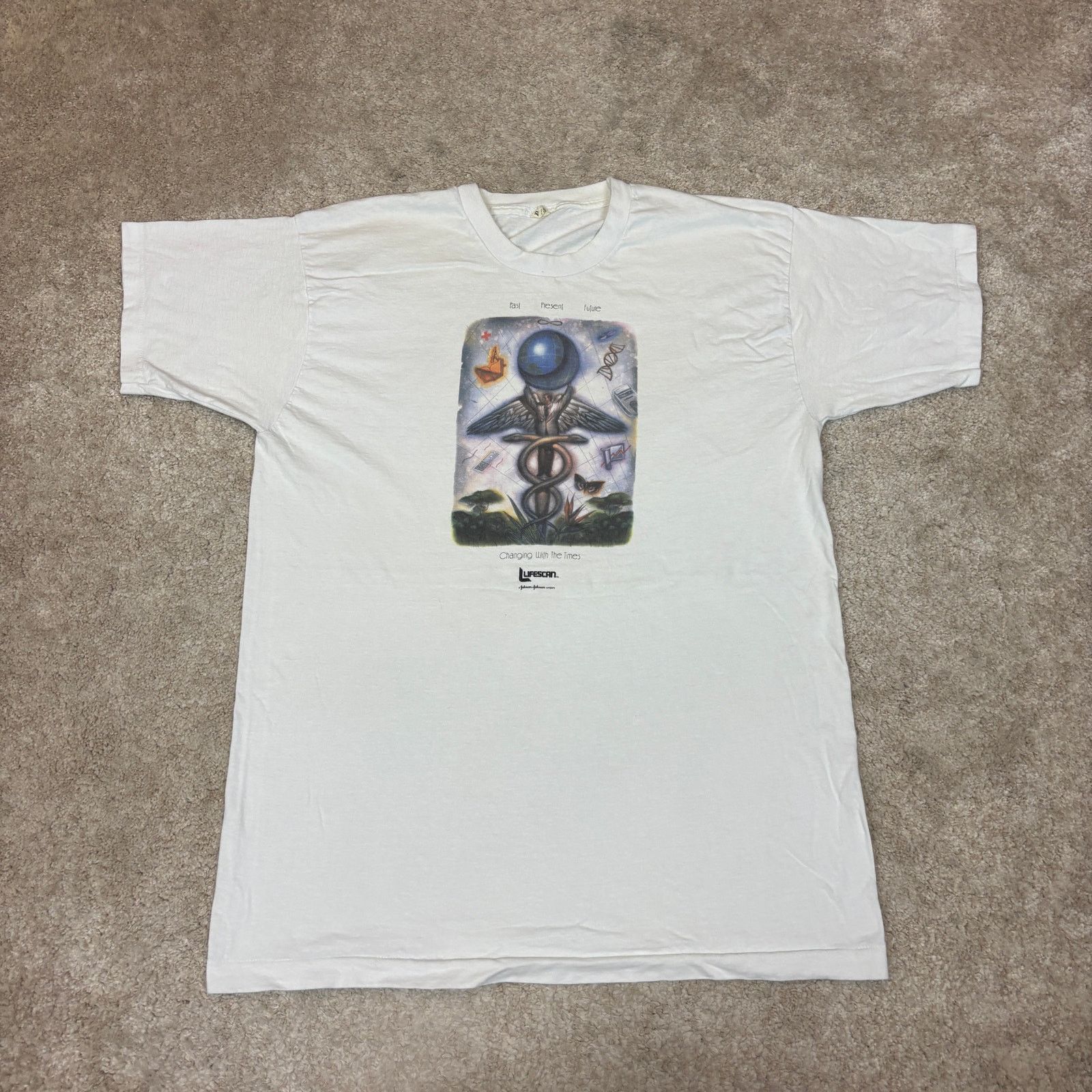 Vintage Vintage 90s J&J Lifescan Angel Single Stitch Shirt Men's XL Size US XL / EU 56 / 4 - 2 Thumbnail