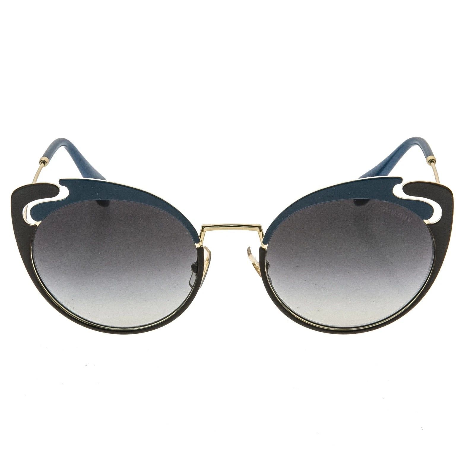 Miu Miu MIU MIU NOIR MU57TS Wave Gold Blue Brown Sunglasses 57T Size ONE SIZE - 9 Thumbnail