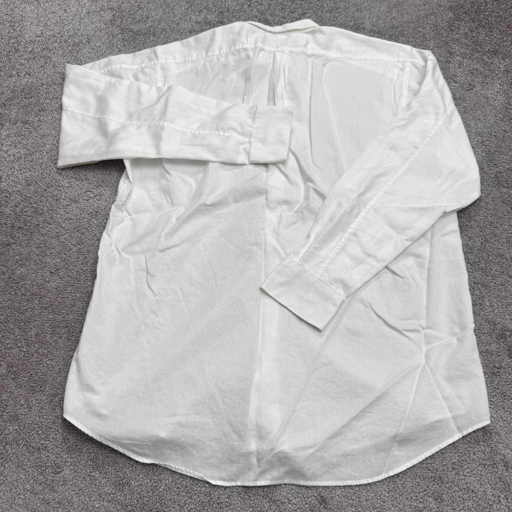 Prince Jhane Barnes 90s Dress Shirt Mens Medium White 100% Cotton Casual Work Size 40R - 2 Thumbnail