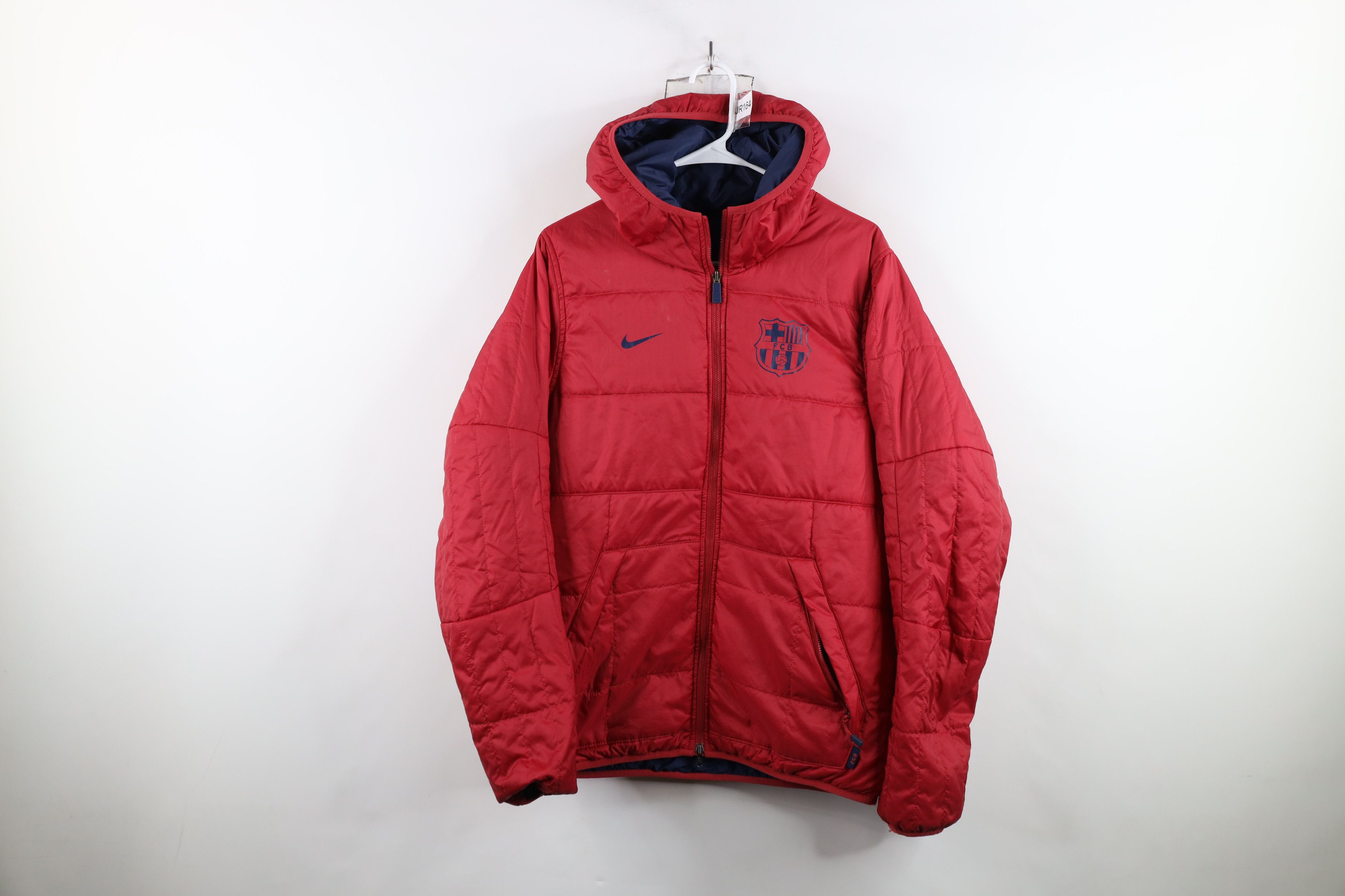 Nike × Vintage Vintage Nike Swoosh Reversible FC Barcelona Soccer Jacket Size US S / EU 44-46 / 1 - 1 Thumbnail