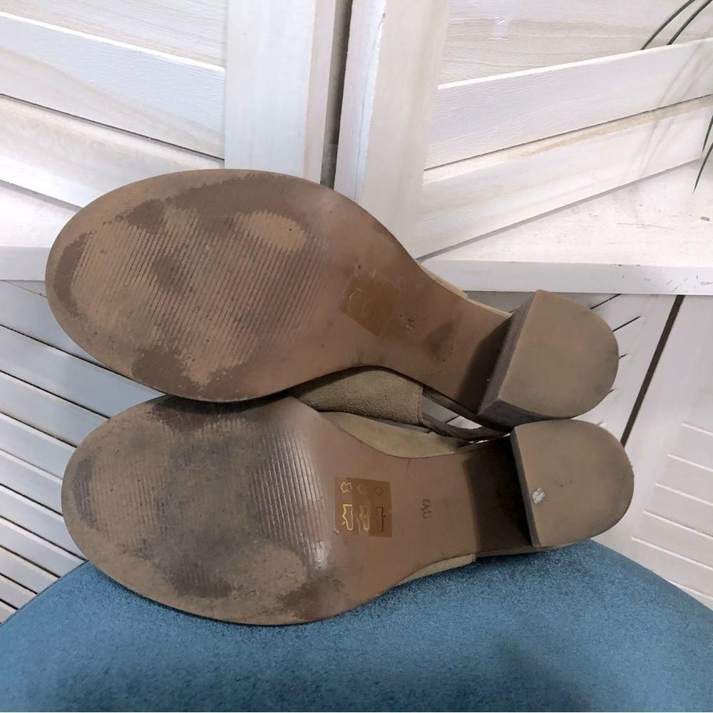Madewell Madewell suede leather beige sling back peep toe sandals 8.5 Size US 8.5 / IT 38.5 - 9 Thumbnail