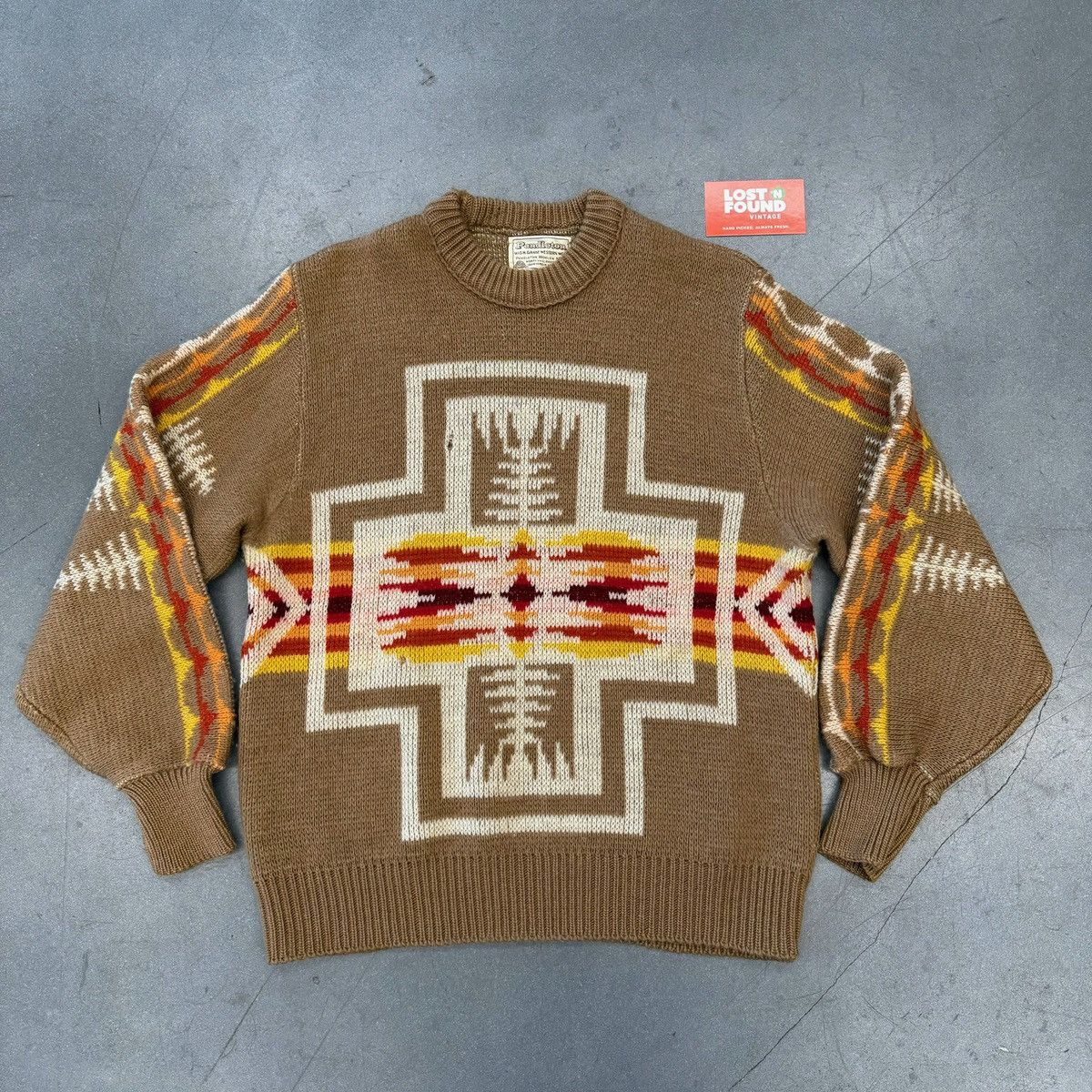 Pendleton Vintage 70s Vintage Pendleton Tribal Print Wool Sweater Grailed