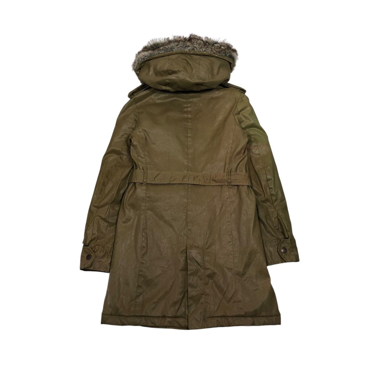Diesel × Diesel Black Gold 🔥VINTAGE PARKA JACKET WAX DIESEL HOODIE MINK FUR Size S / US 4 / IT 40 - 2 Thumbnail