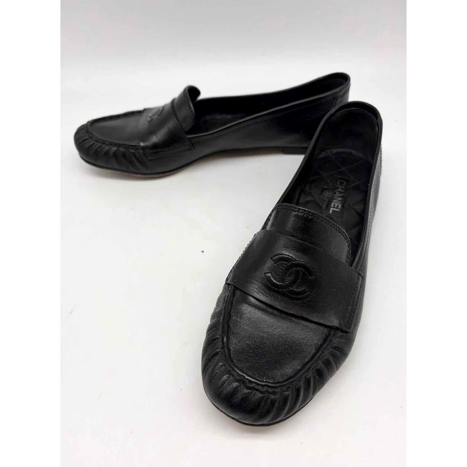 Chanel Chanel Loafer Flats Black Size 38.5 Size US 9 / IT 39 - 2 Thumbnail