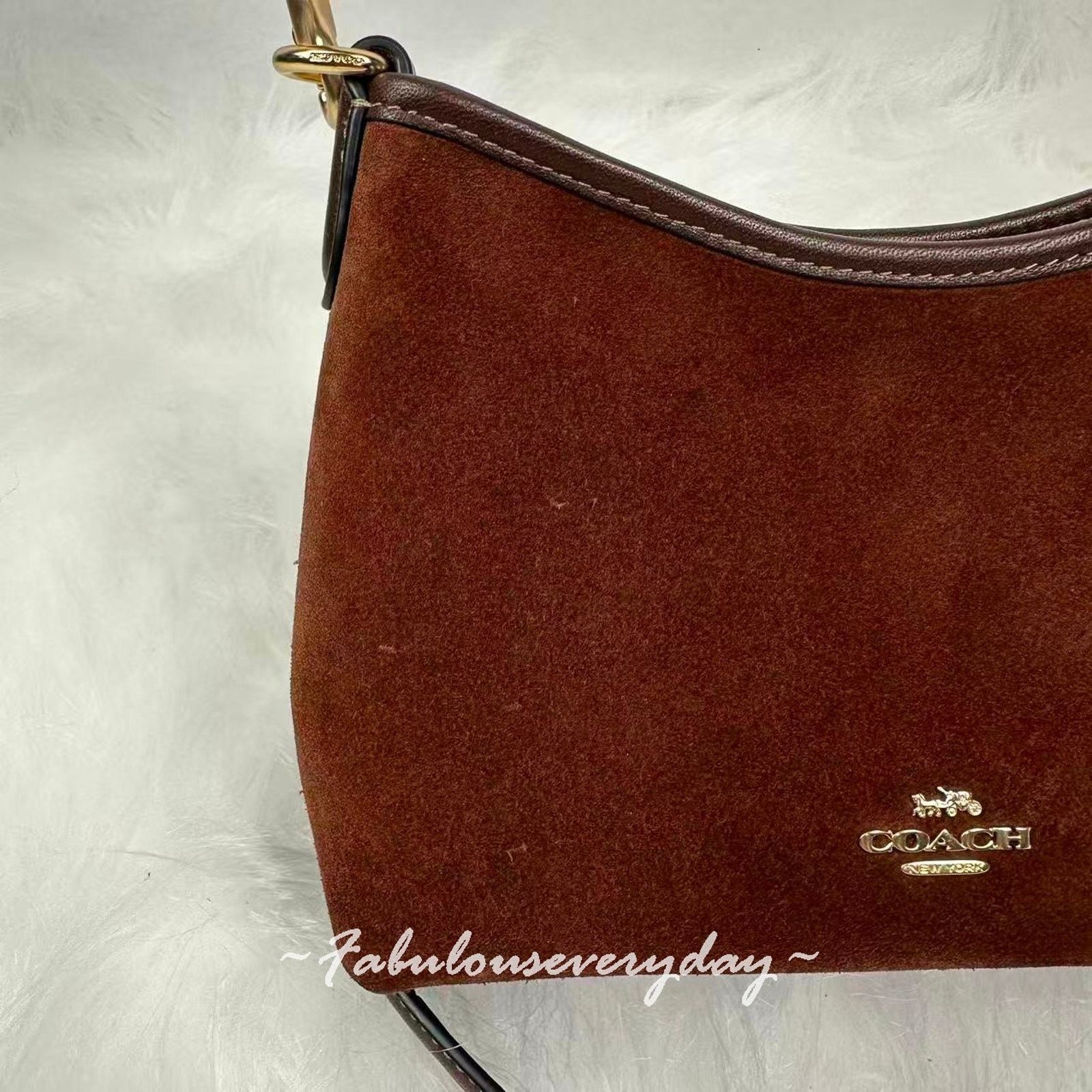 Coach Coach Laurel Small Shoulder Tassels Suede/Brown/Maple CCF14 Size ONE SIZE - 2 Thumbnail
