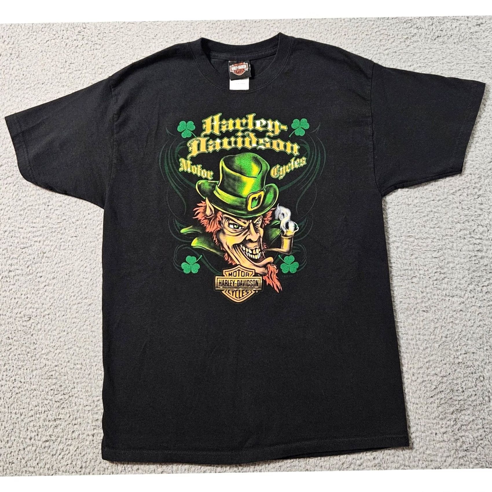 Harley Davidson Harley-Davidson Shirt Men Black L Size Large Vintage Seminole Leprechaun FL Dannery? Size US L / EU 52-54 / 3 - 2 Thumbnail