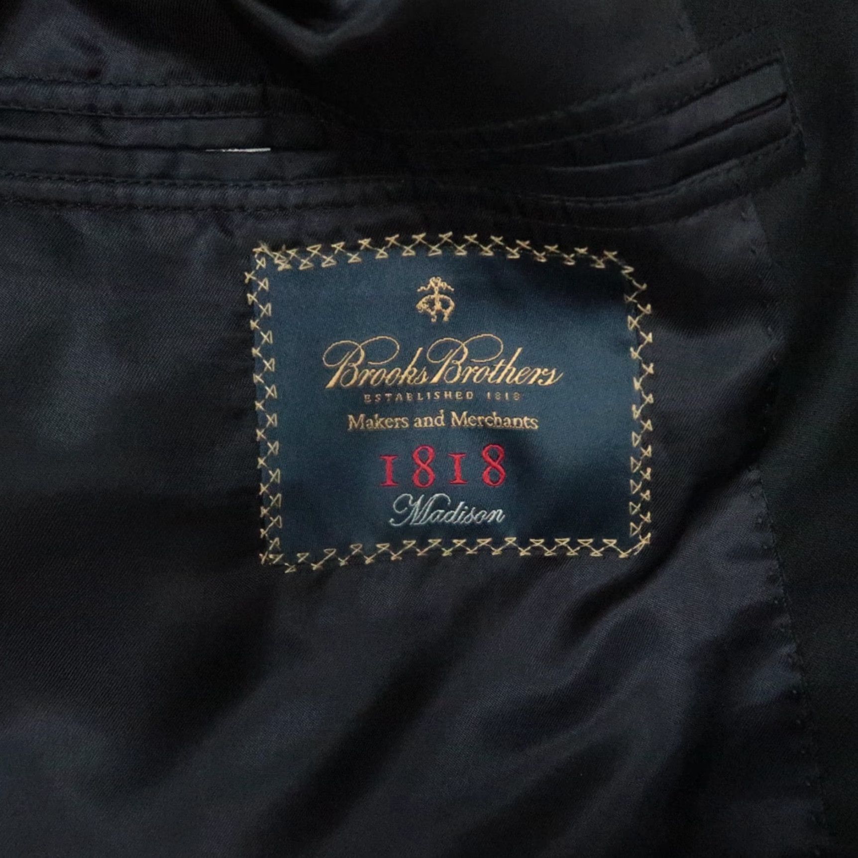 Brooks Brothers Brooks Brothers Blazer Men 44L Wool Blue 1818 Madison Estrato Single-Breasted Two-Button Notch Lapel Jacket Premium Suit Coat 2 Piece Regular Size 44R - 4 Thumbnail
