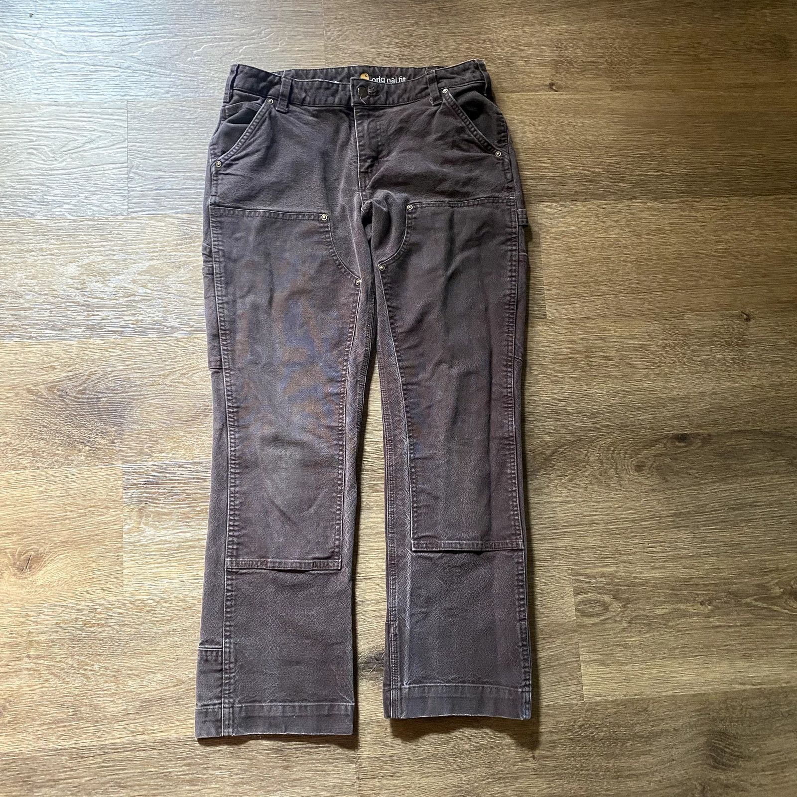 Carhartt Brown Original Fit Double Knee Carhartt Pants Size 32" / US 10 / IT 46 - 1 Thumbnail