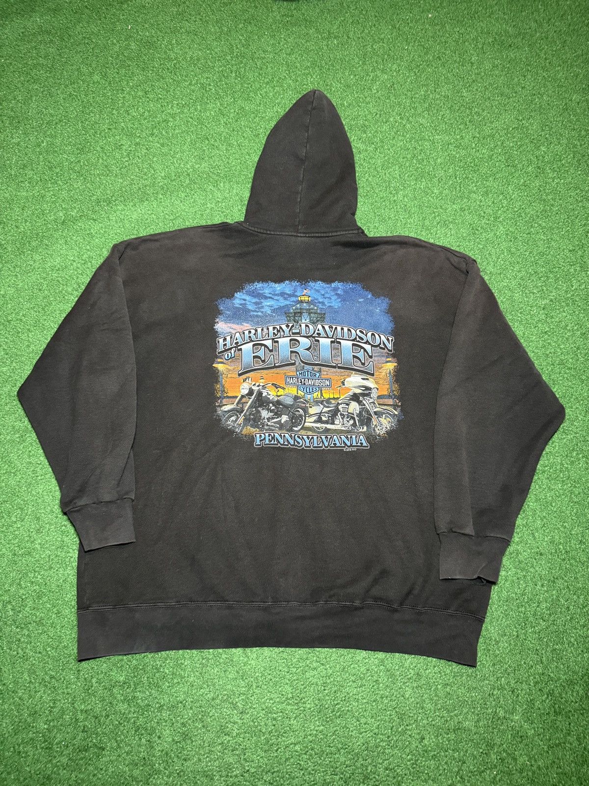 Harley Davidson Harley Davidson Y2K Full Zip Black Biker Hoodie Sweatshirt Size US XL / EU 56 / 4 - 3 Thumbnail