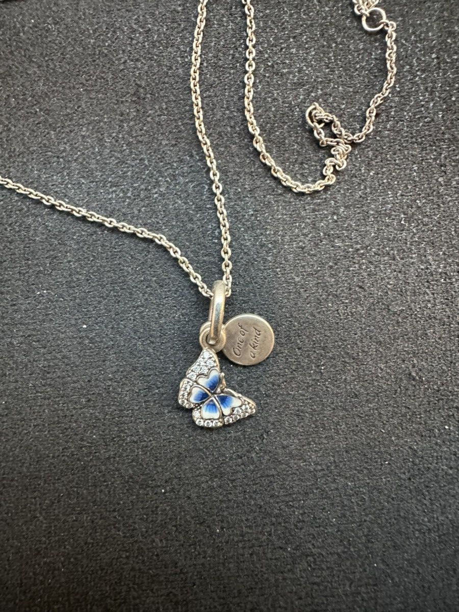 pandora Silver Pandora Necklace with Butterfly Pendant Size ONE SIZE - 3 Thumbnail