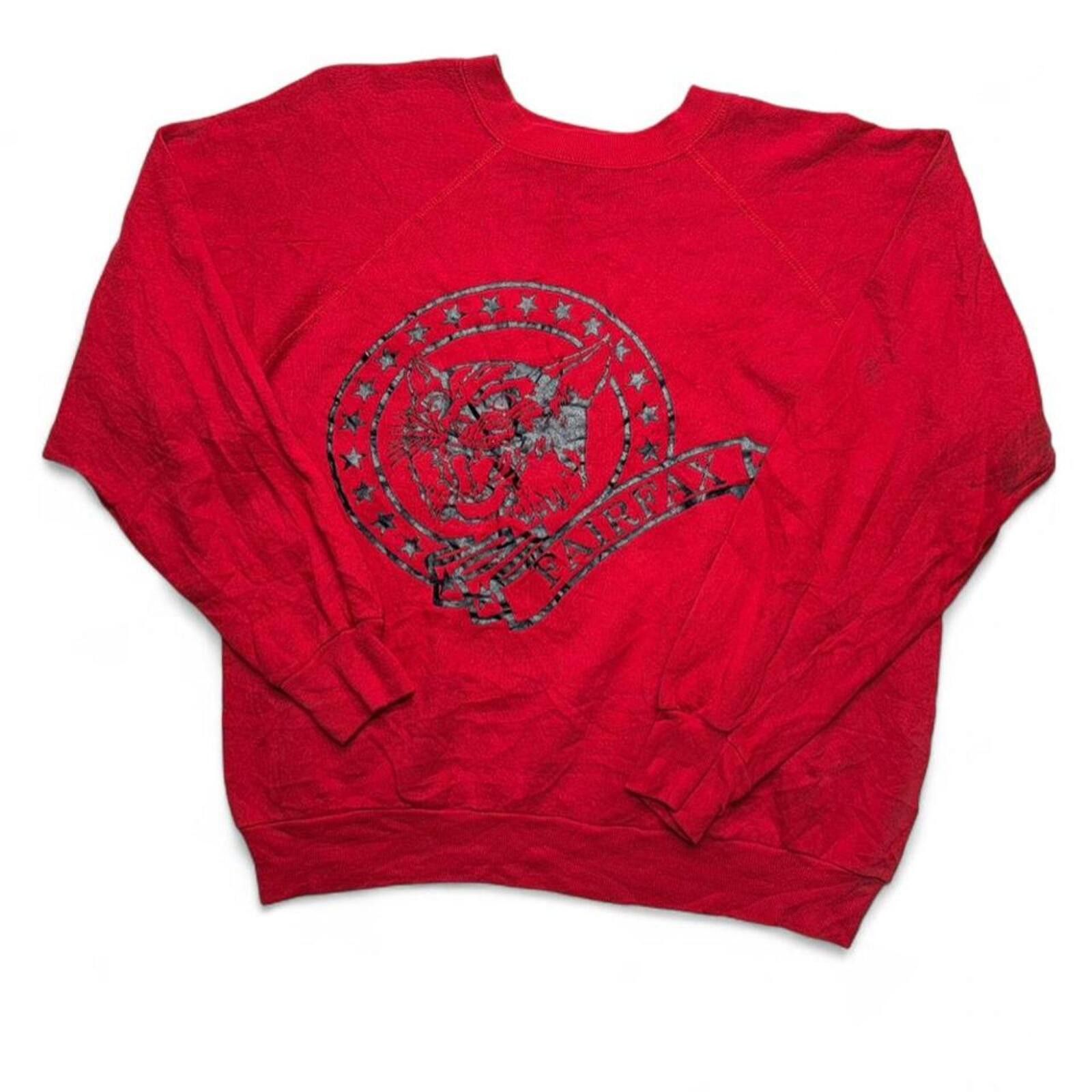 Other Vintage thrashed 80s crewneck sweatshirt black cat FAIRFAX Size US M / EU 48-50 / 2 - 2 Thumbnail