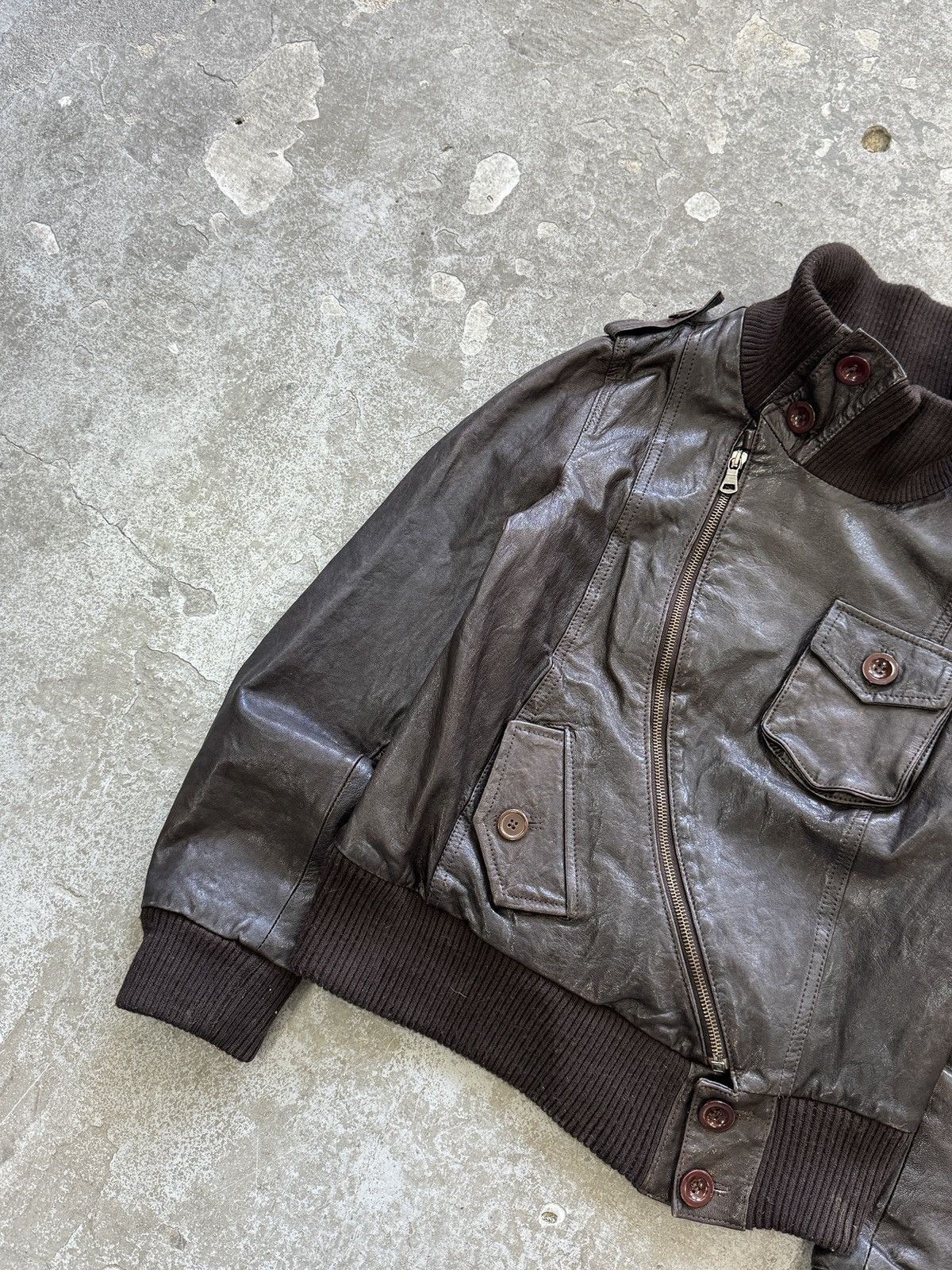 Japanese Brand Vintage Real Leather Avant Garde y2k Jacket Size M / US 6-8 / IT 42-44 - 6 Thumbnail