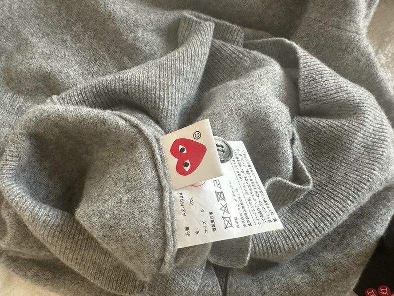 Comme des Garcons Comme Des Garcons Grey wool knitted cardigan 2503-Nextarro Size S / US 4 / IT 40 - 3 Thumbnail