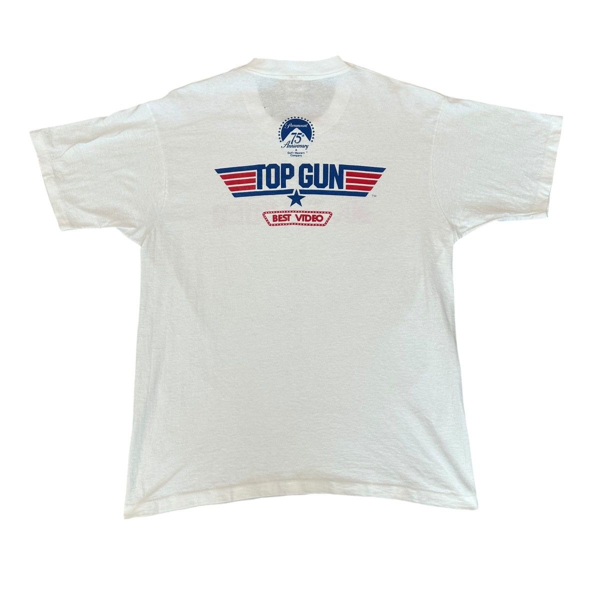 Fruit Of The Loom Vintage 1986 Top Gun movie Paramount pictures promo shirt Size US L / EU 52-54 / 3 - 2 Thumbnail