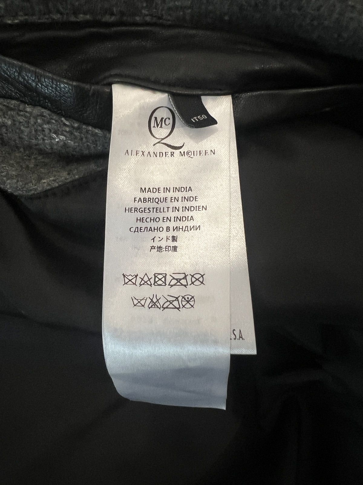Alexander McQueen Alexander McQueen McQ line lambs skin bomber jacket Size US L / EU 52-54 / 3 - 7 Thumbnail