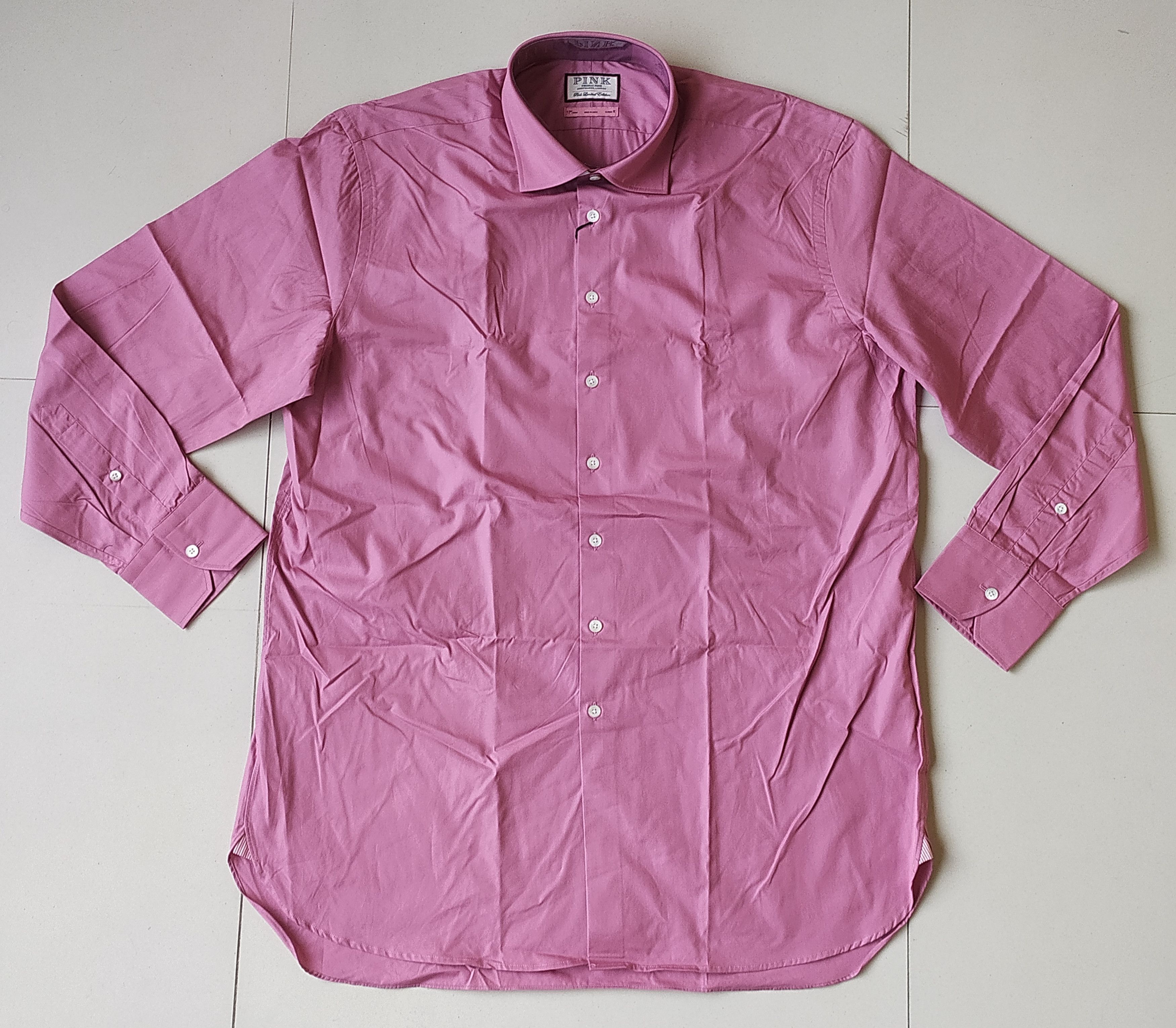 Thomas Pink Thomas Pink Formal Plain Poplin Shirt Free Shipping T/31 Size US L / EU 52-54 / 3 - 2 Thumbnail
