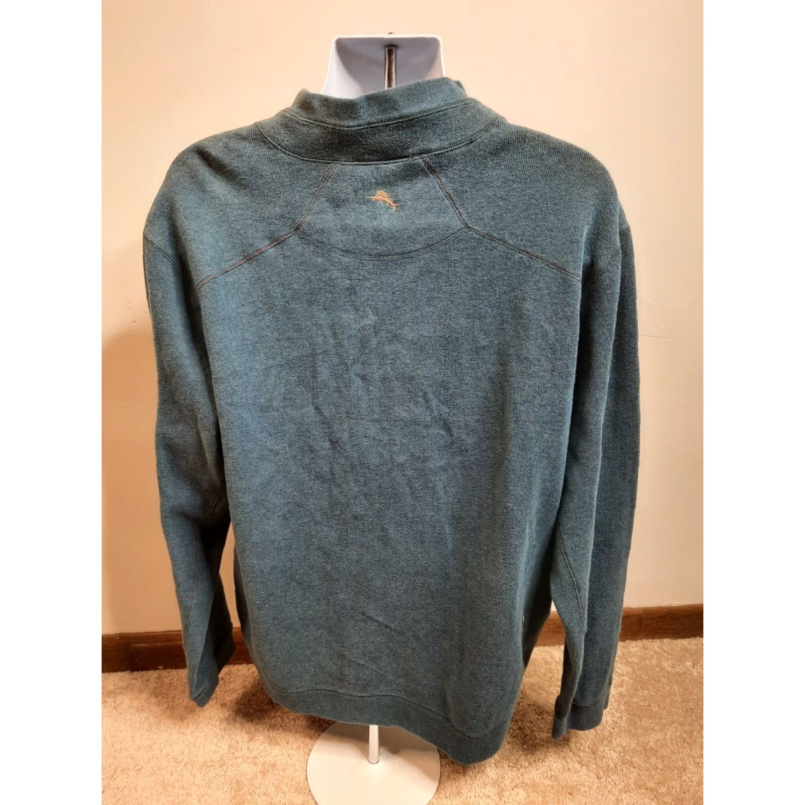 Tommy Bahama VINTAGE Tommy Bahama Reversible Quarter Zip Pullover Sweatshirt 2XL Cotton Blue Mens Size US XXL / EU 58 / 5 - 6 Thumbnail