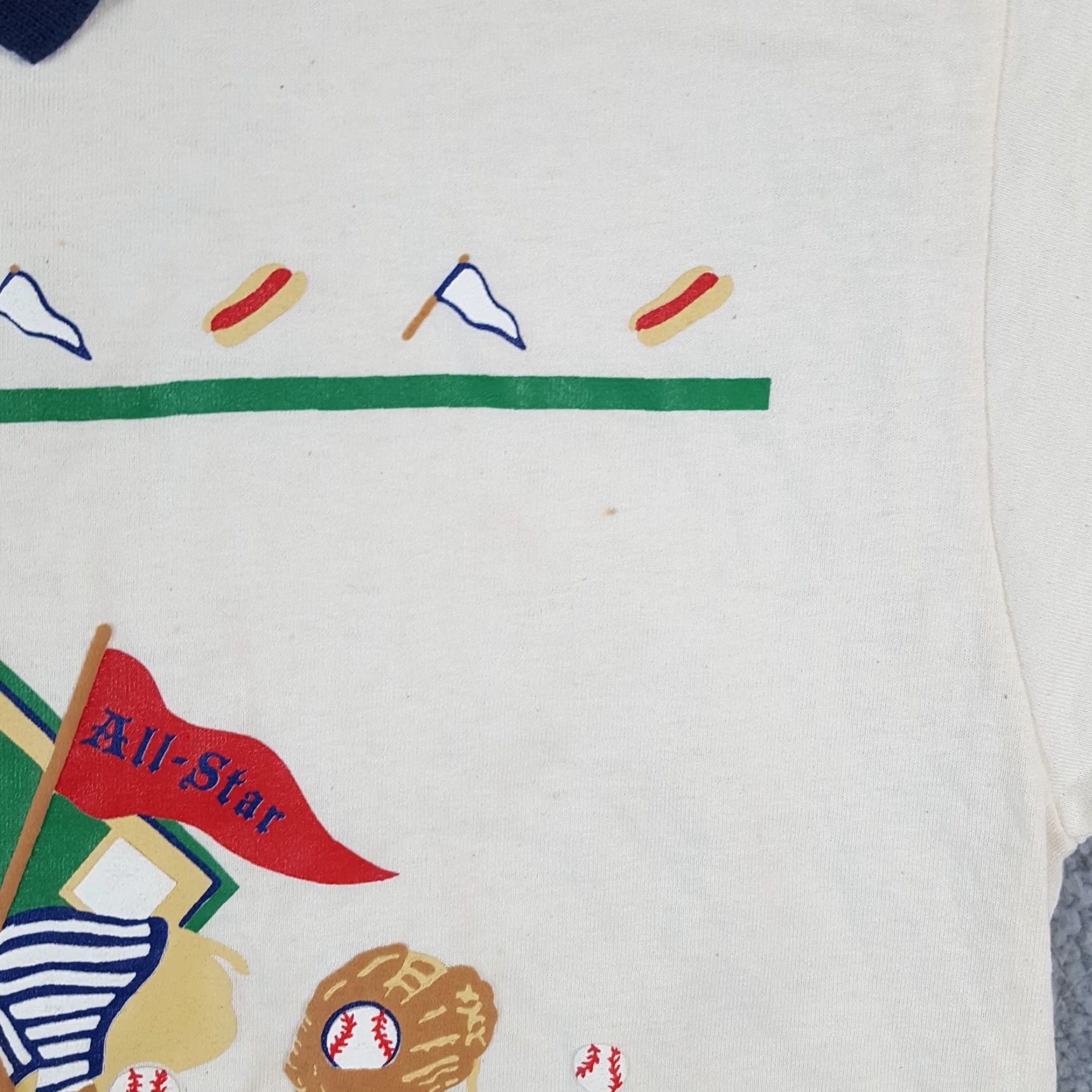 Vintage VINTAGE Blooming & Co Baseball Dog T-Shirt Collared Short Sleeve Size Small White Retro Mens Size US S / EU 44-46 / 1 - 4 Thumbnail