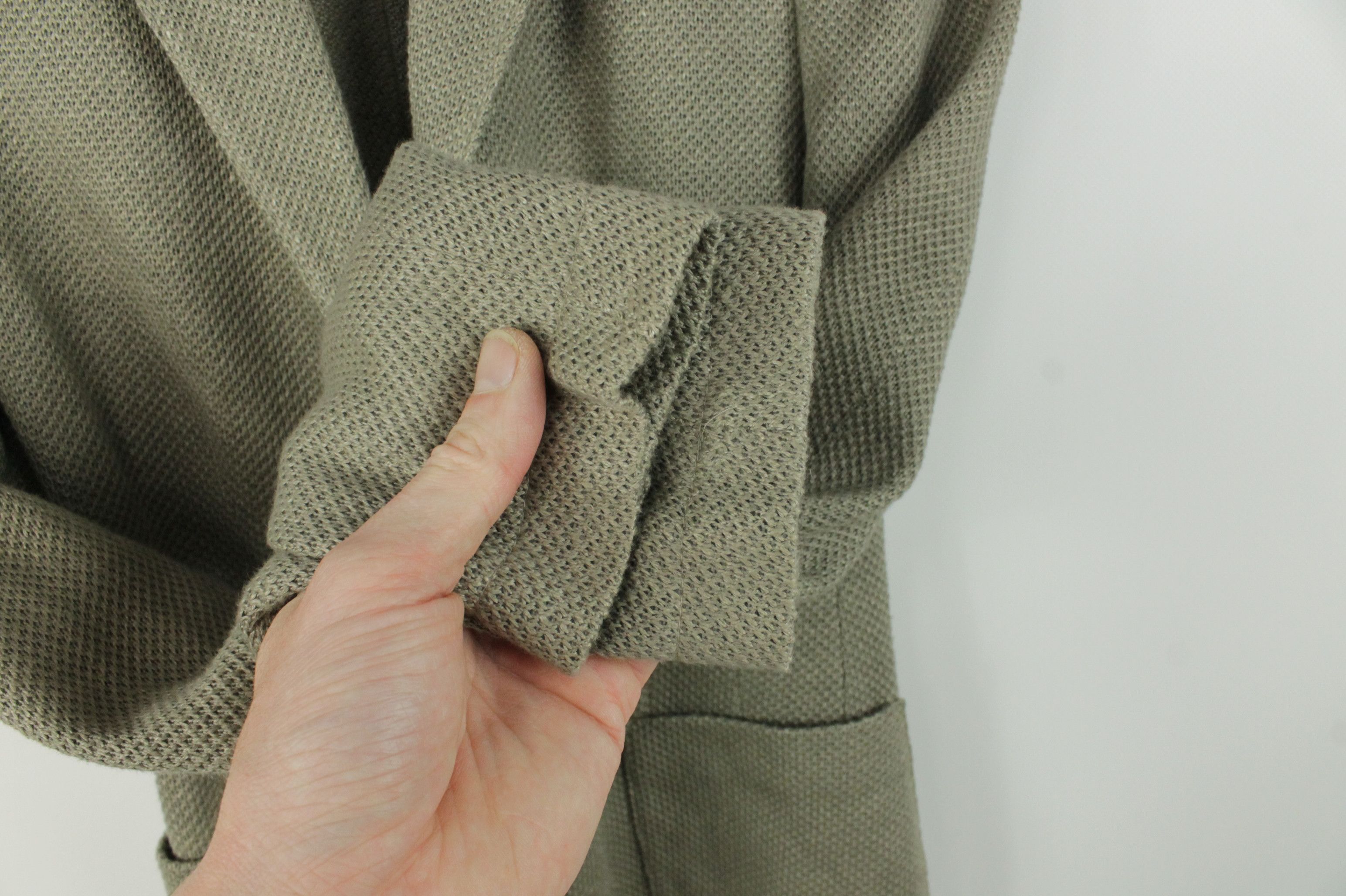 Eleventy Eleventy Tailored Blazer Knit Linen Cotton Blend Jacket Size L / US 10 / IT 46 - 5 Thumbnail