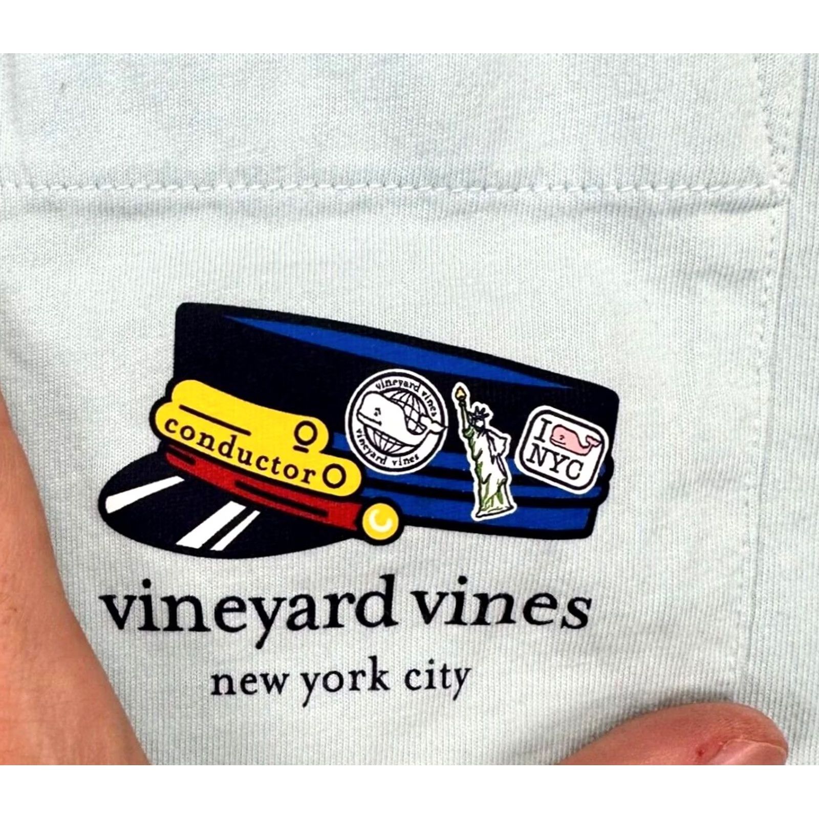 Vineyard Vines Vineyard Vines Pocket Tee Shirt Mens XS Light Blue Graphic Print Pocket Tee T-Shirt Short Sleeve Crew Neck Size US XS / EU 42 / 0 - 6 Thumbnail