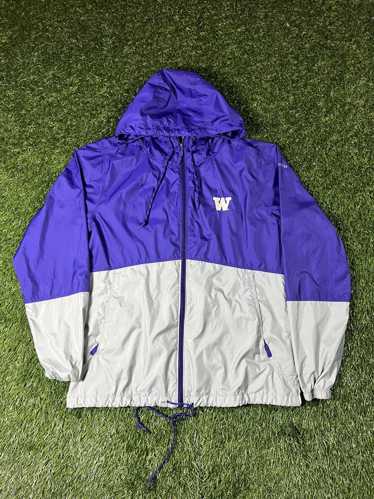 Columbia Vintage Columbia Washington Huskies NCAA Windbreaker Jacket Size US L / EU 52-54 / 3 - 1 Thumbnail