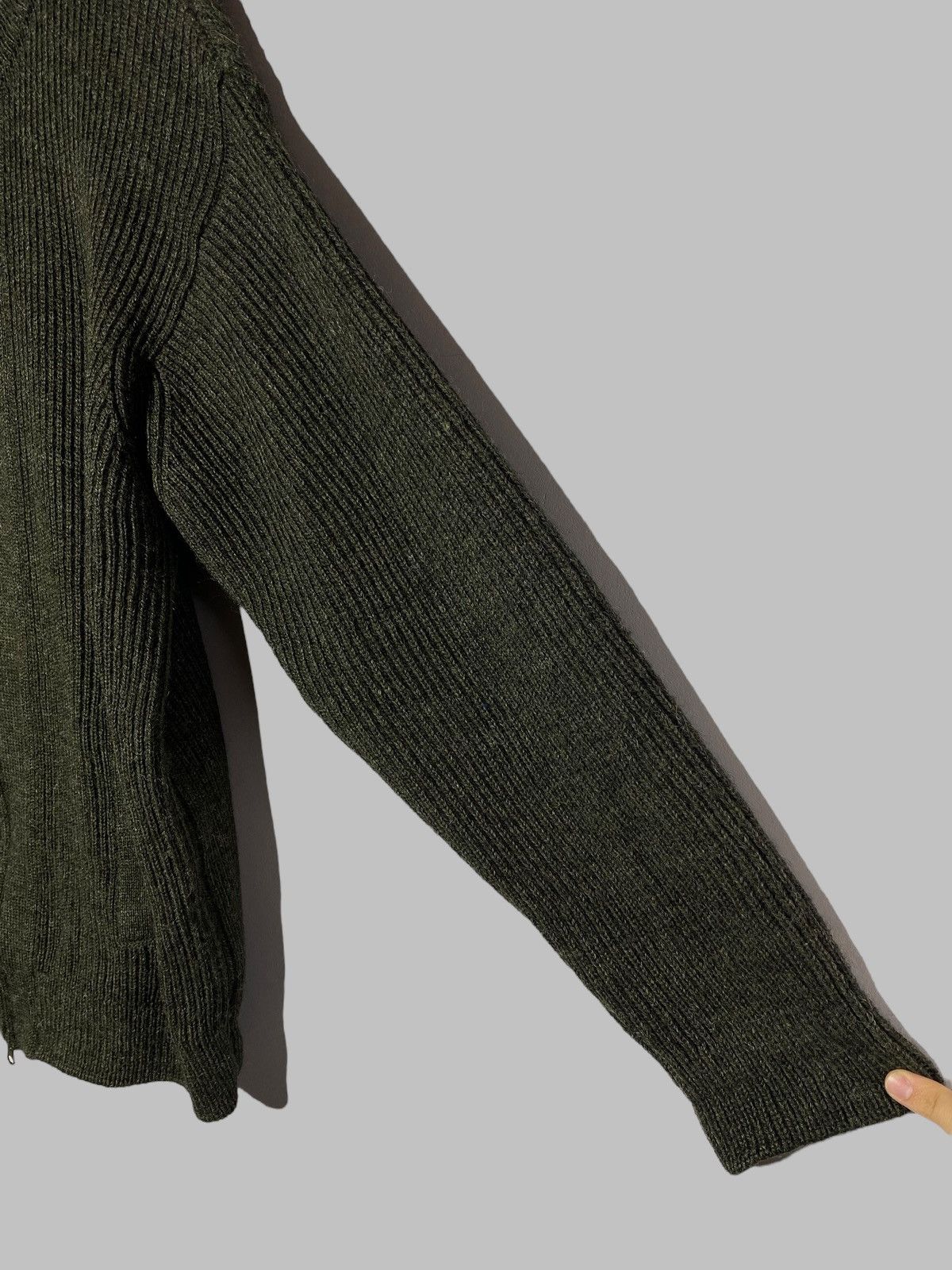 Barbour 🔥 BARBOUR TYNE CARDIGAN FULL ZIP KNITWEAR OLIVE MILITARY Size US L / EU 52-54 / 3 - 7 Thumbnail