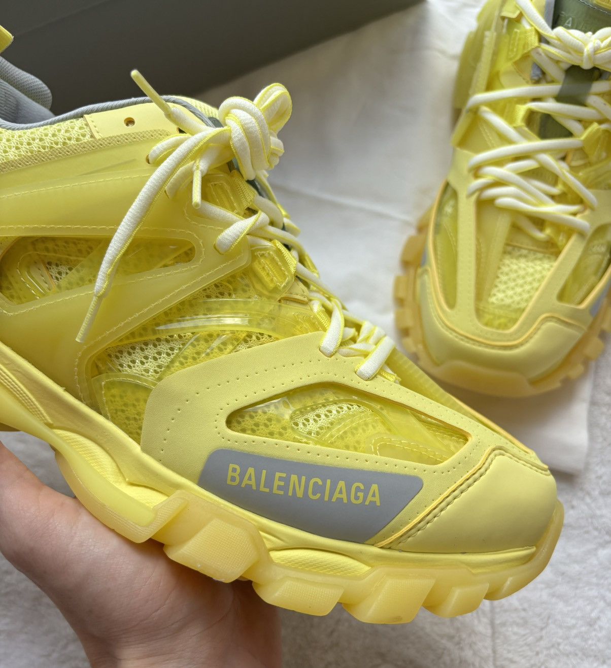 Balenciaga Balenciaga Yellow/Clear Track Sneakers Size US 8 / EU 41 - 2 Thumbnail
