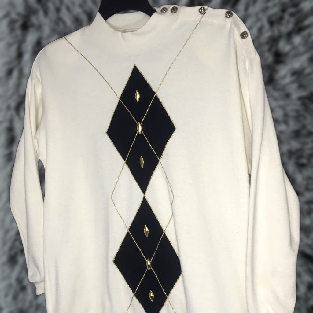 GRAFF VINTAGE Graff Shirt Geometric Beige 70s Cotton Blend Button Blouse Medium M Mens Size M / US 6-8 / IT 42-44 - 1 Thumbnail