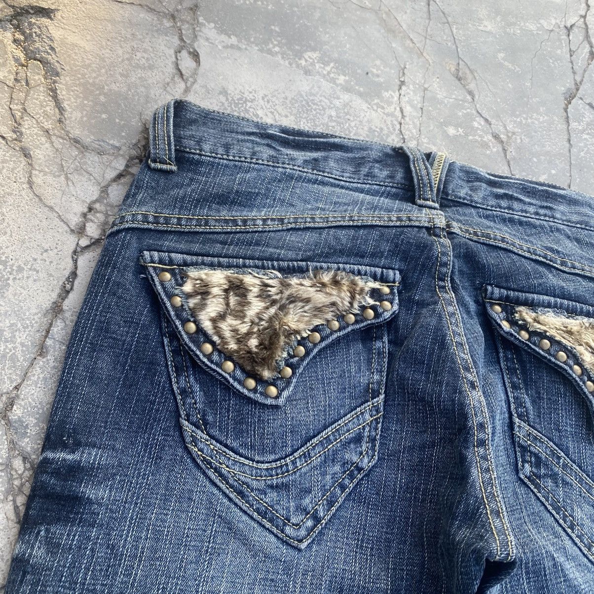 If Six Was Nine ORIRIN JEANS Leopard Studded Flare Size US 32 / EU 48 - 7 Thumbnail