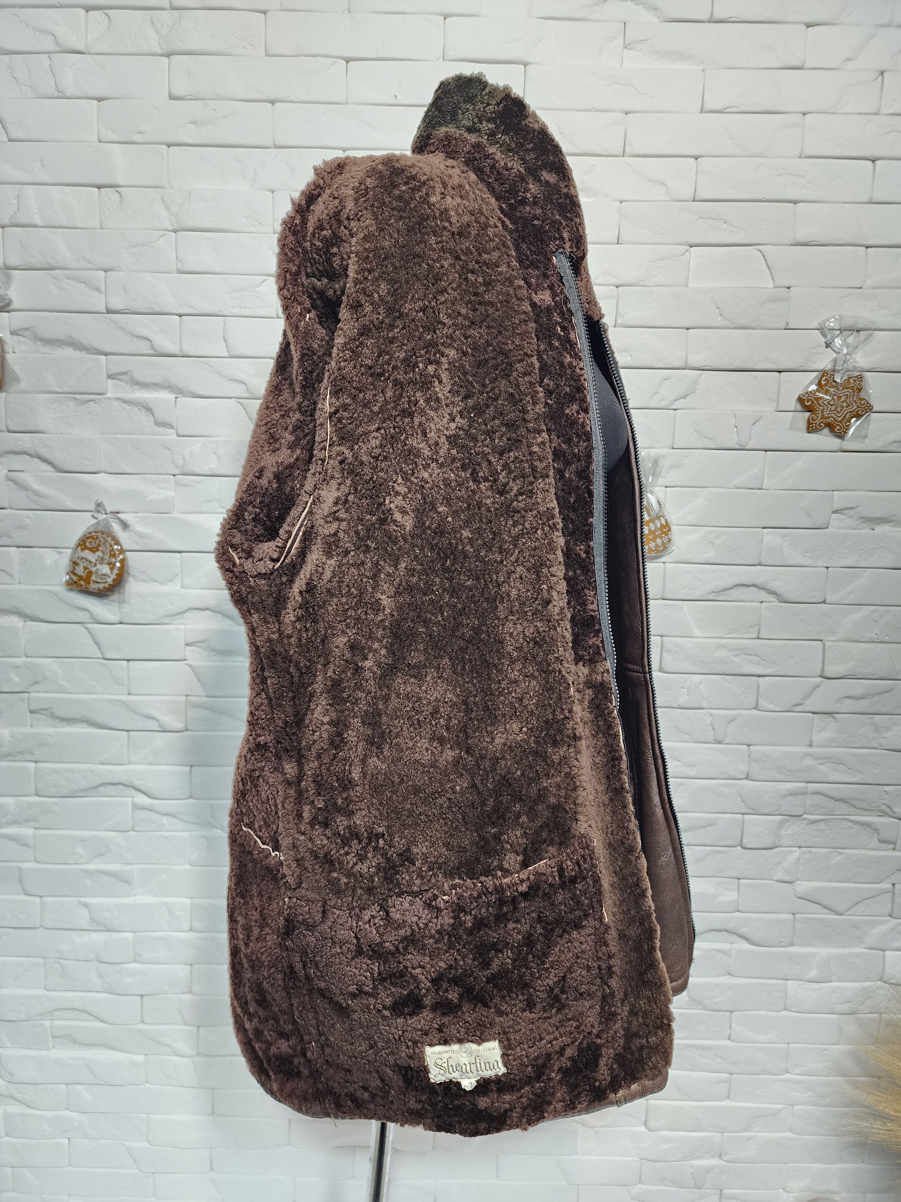 Furla Brown Sheepskin Coat: Women's Warm Fur Coat. Leather Jacket Size XXL / US 16-18 / IT 52-54 - 10 Thumbnail