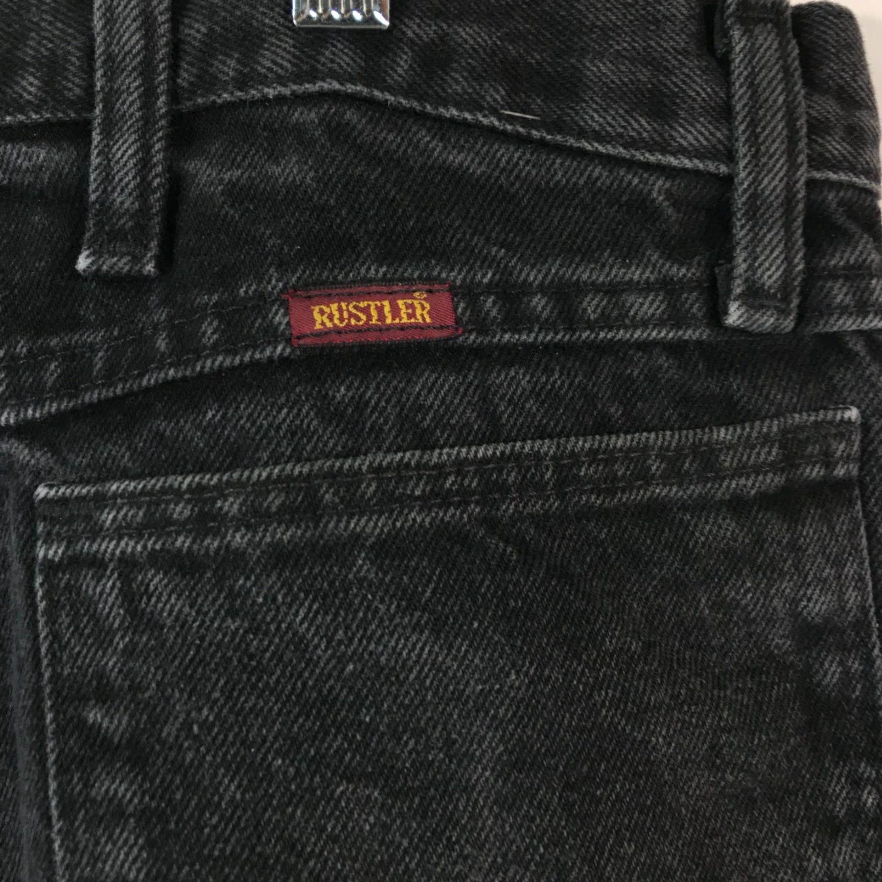 Denime Rustler Jeans Mens Casual Regular Fit Straight Leg Black Denim Size 42 X30 Size US 42 / EU 58 - 5 Thumbnail