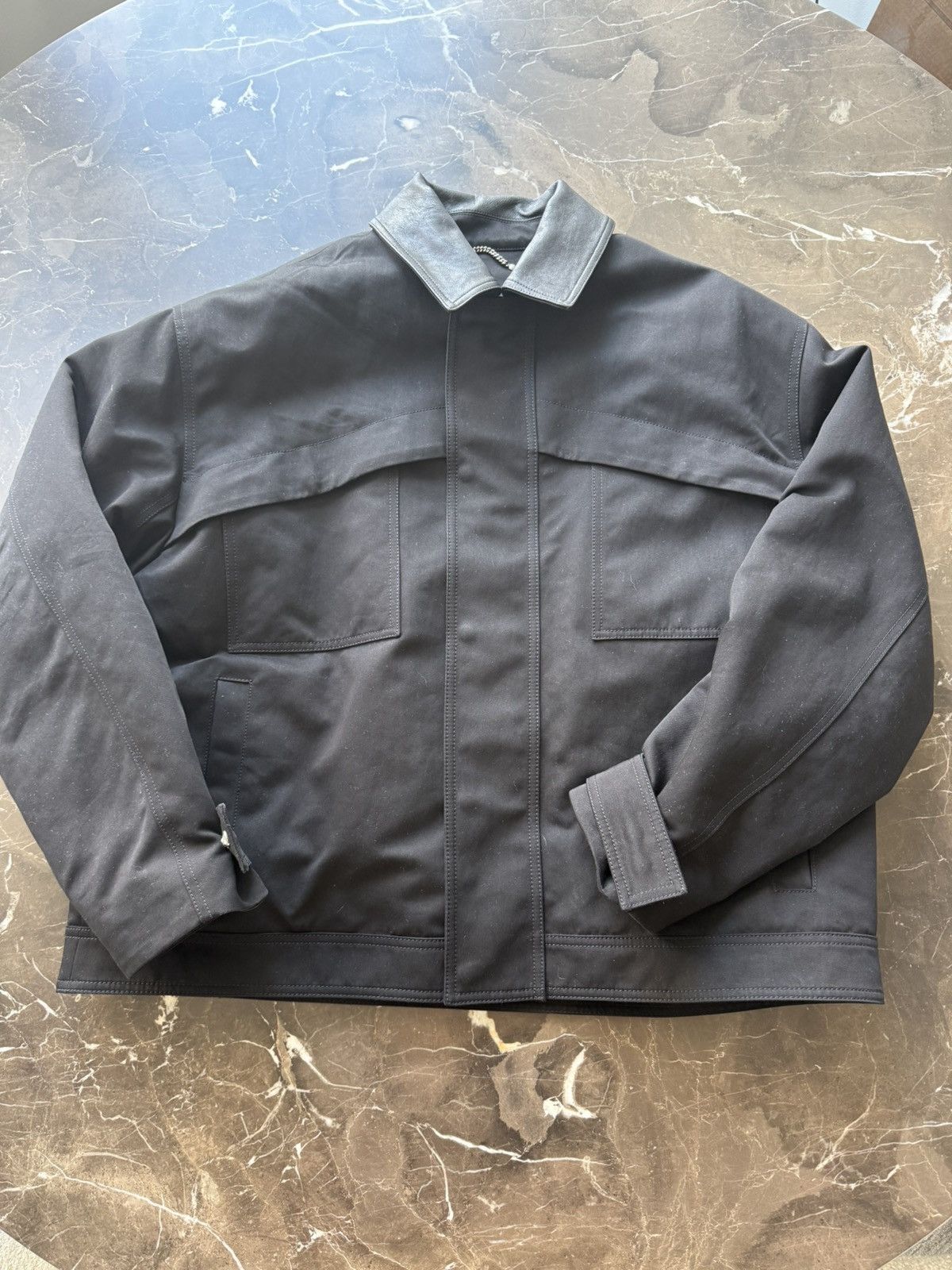 Golden Goose Golden Goose Padded Leather Collar Zip Jacket — Black Size US M / EU 48-50 / 2 - 1 Thumbnail